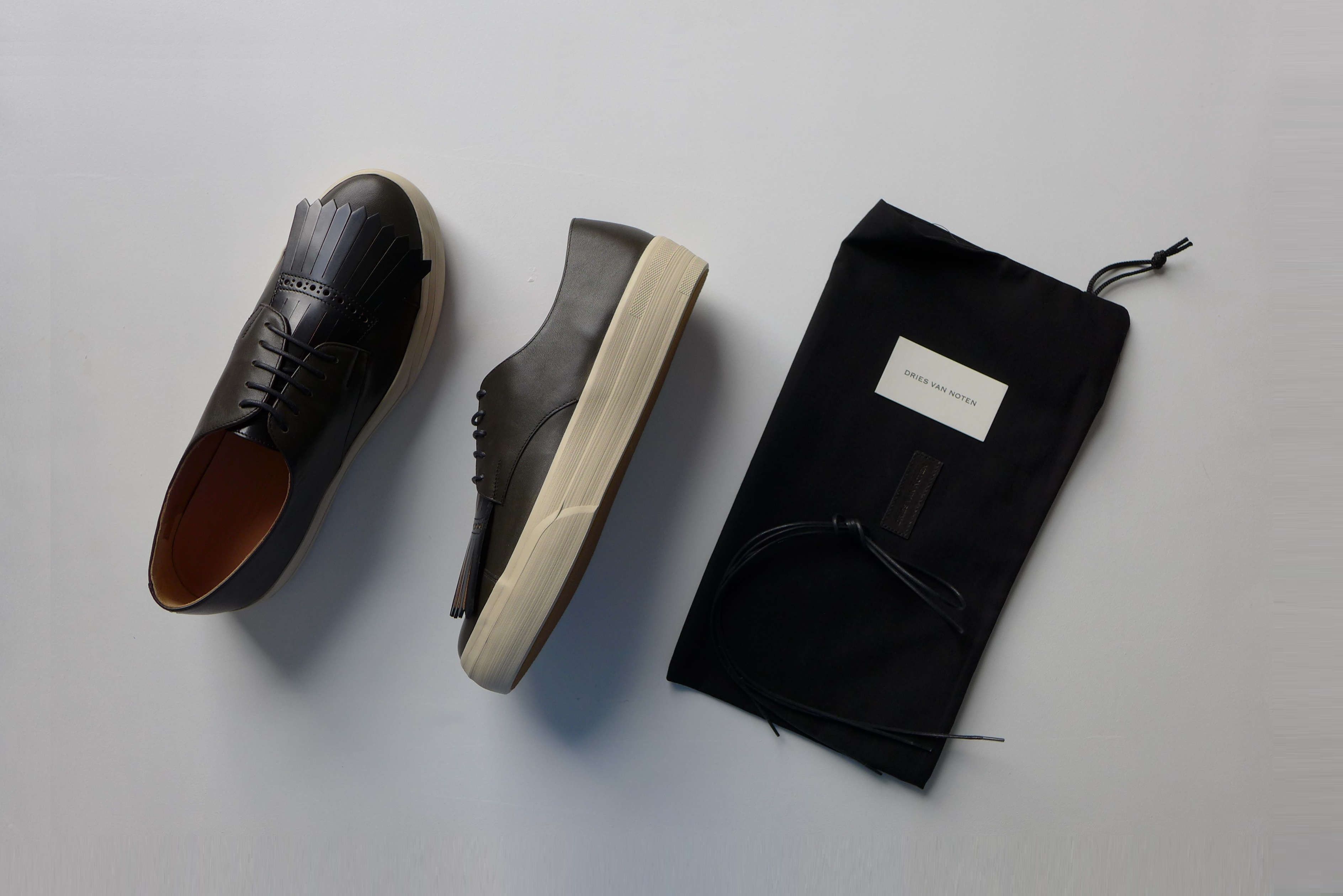 Dries Van Noten Dries Van Noten Fringe Sneakers - Brown Calf Leather Size US 8.5 / EU 41-42 - 11 Thumbnail