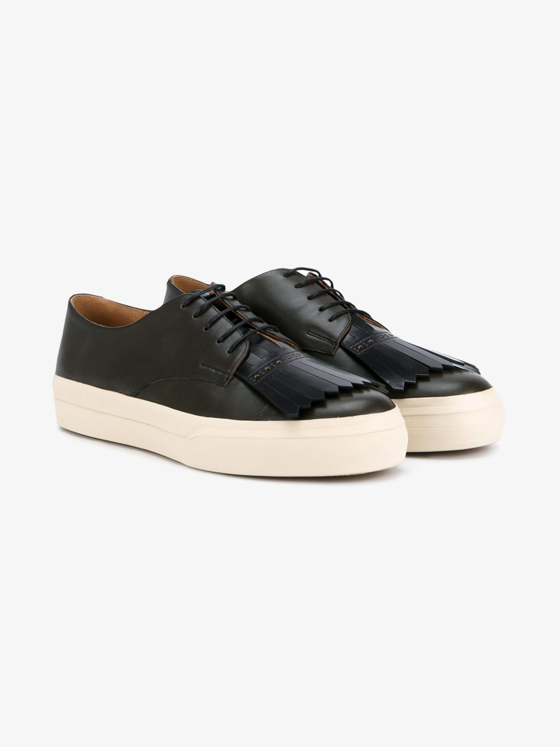 Dries Van Noten Dries Van Noten Fringe Sneakers - Brown Calf Leather Size US 8.5 / EU 41-42 - 2 Thumbnail