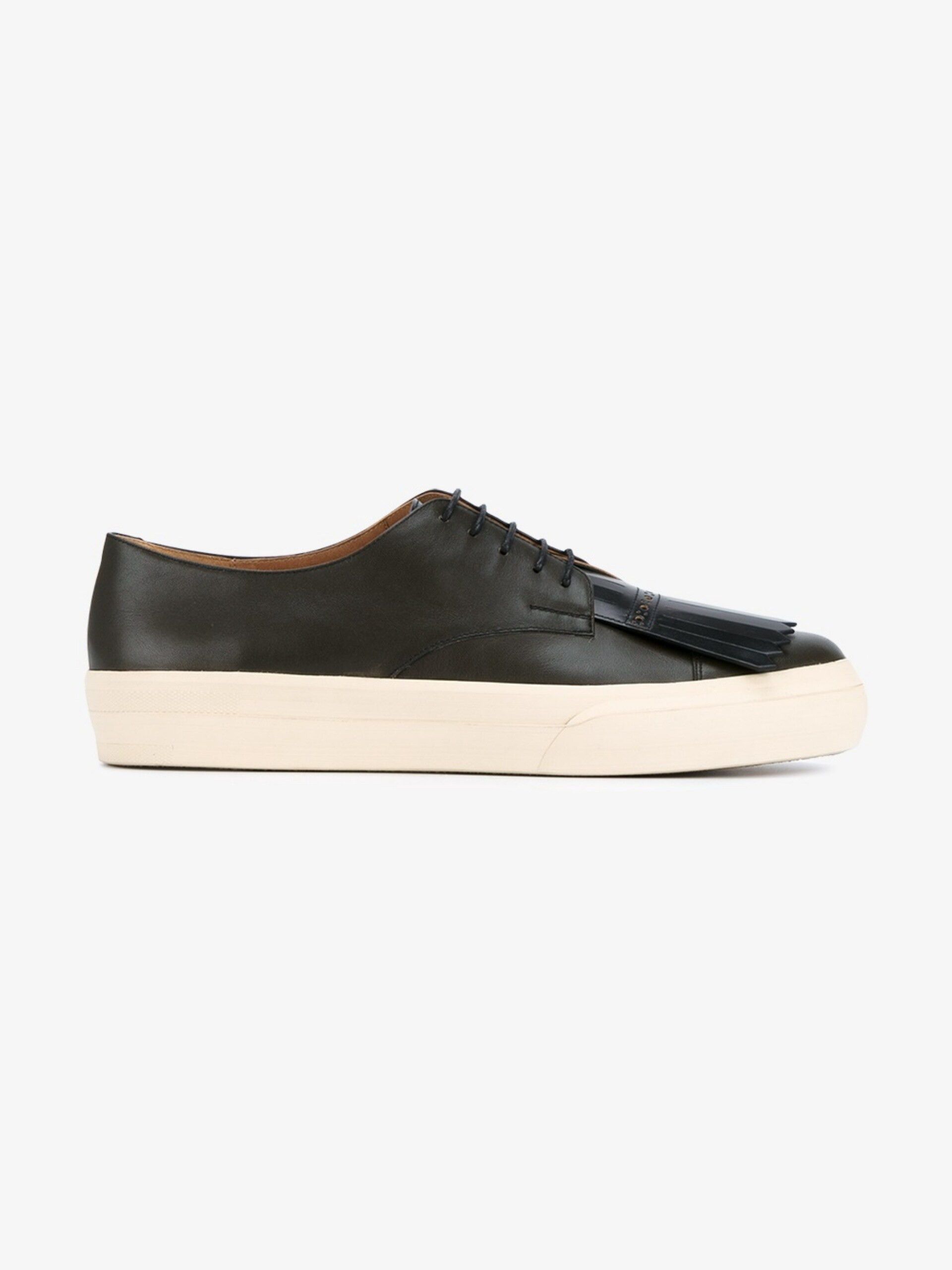 Dries Van Noten Dries Van Noten Fringe Sneakers - Brown Calf Leather Size US 8.5 / EU 41-42 - 1 Thumbnail