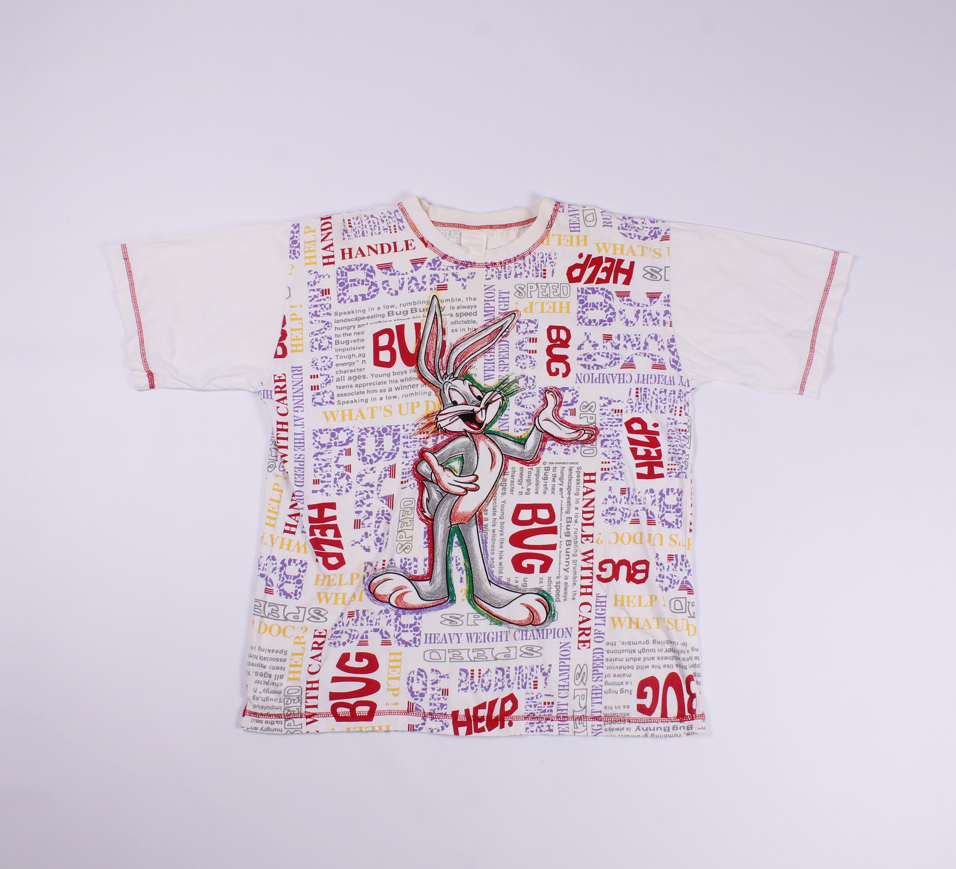 Cartoon Network Vintage 1994 Looney Tunes Bugs Bunny Printed Tee Size US M / EU 48-50 / 2 - 1 Thumbnail