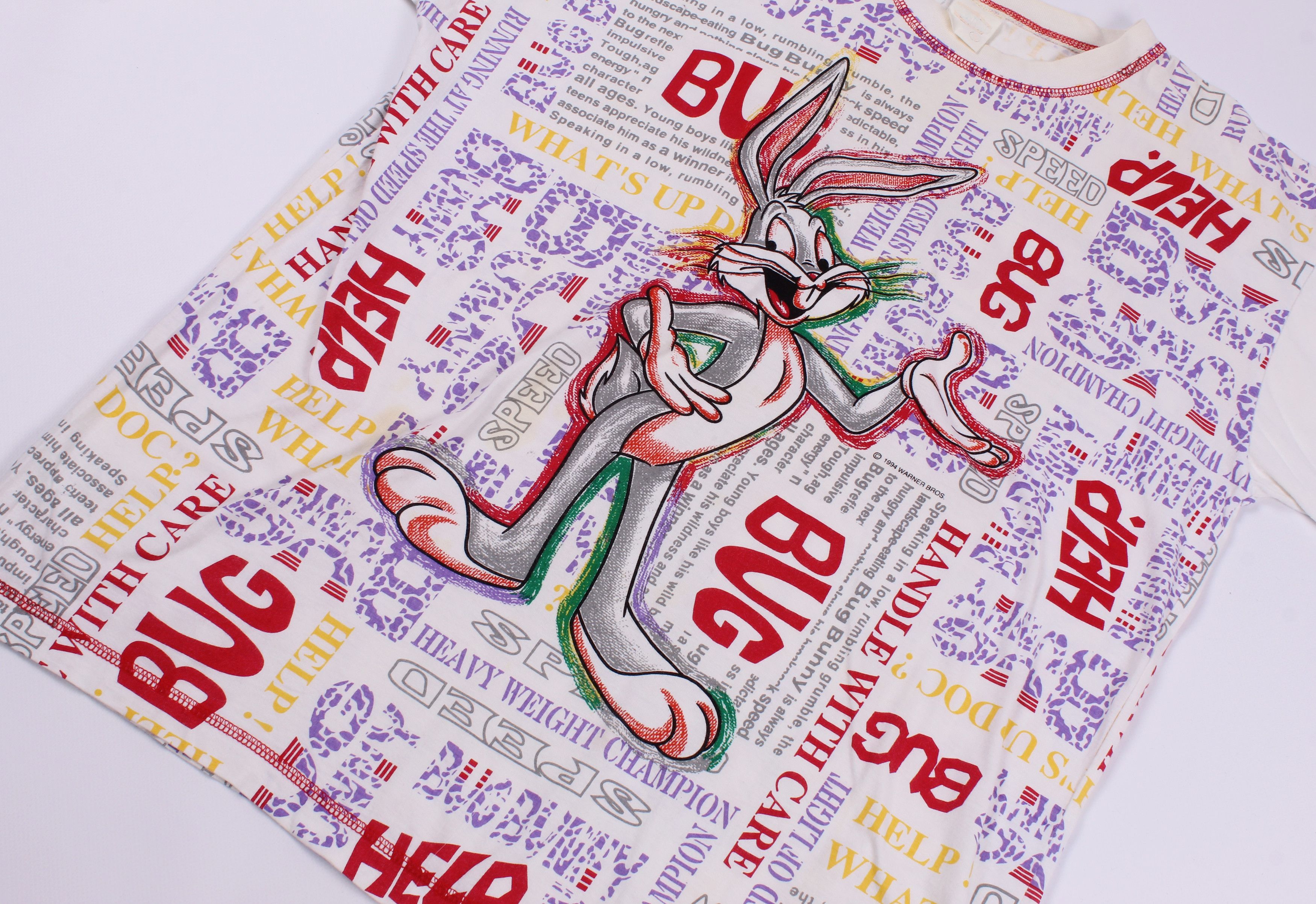 Cartoon Network Vintage 1994 Looney Tunes Bugs Bunny Printed Tee Size US M / EU 48-50 / 2 - 3 Thumbnail