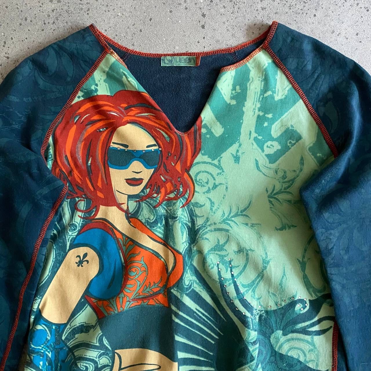 20471120 × Hysteric Glamour Amazing Long Sleeve Top (JPG Jean Paul Gaultier Style) Size XS / US 0-2 / IT 36-38 - 3 Thumbnail
