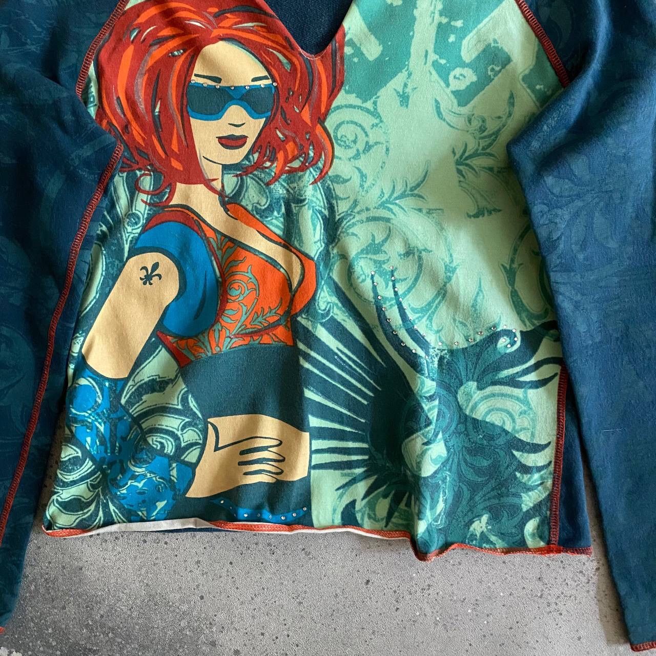 20471120 × Hysteric Glamour Amazing Long Sleeve Top (JPG Jean Paul Gaultier Style) Size XS / US 0-2 / IT 36-38 - 4 Thumbnail