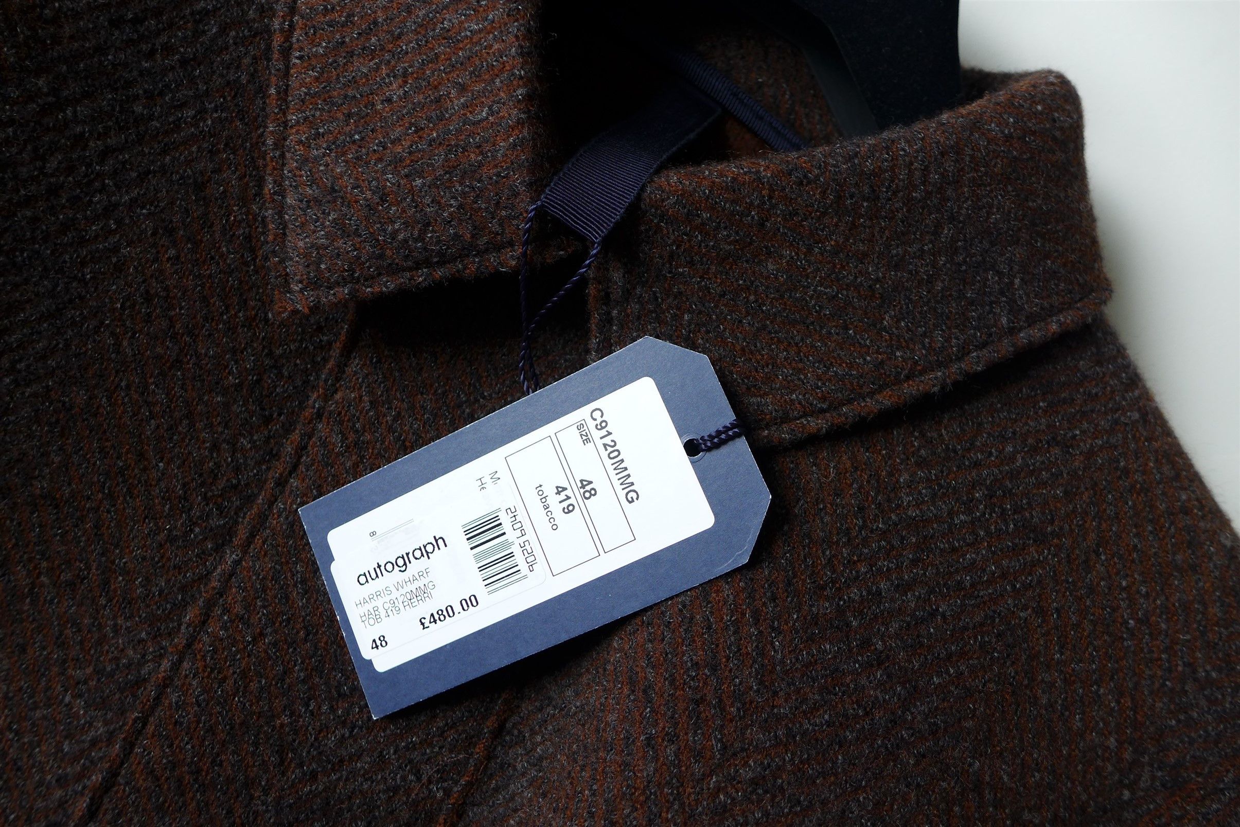 Harris Wharf London Harris Wharf Country Jacket - Tobacco Herringbone Wool Size US M / EU 48-50 / 2 - 6 Thumbnail