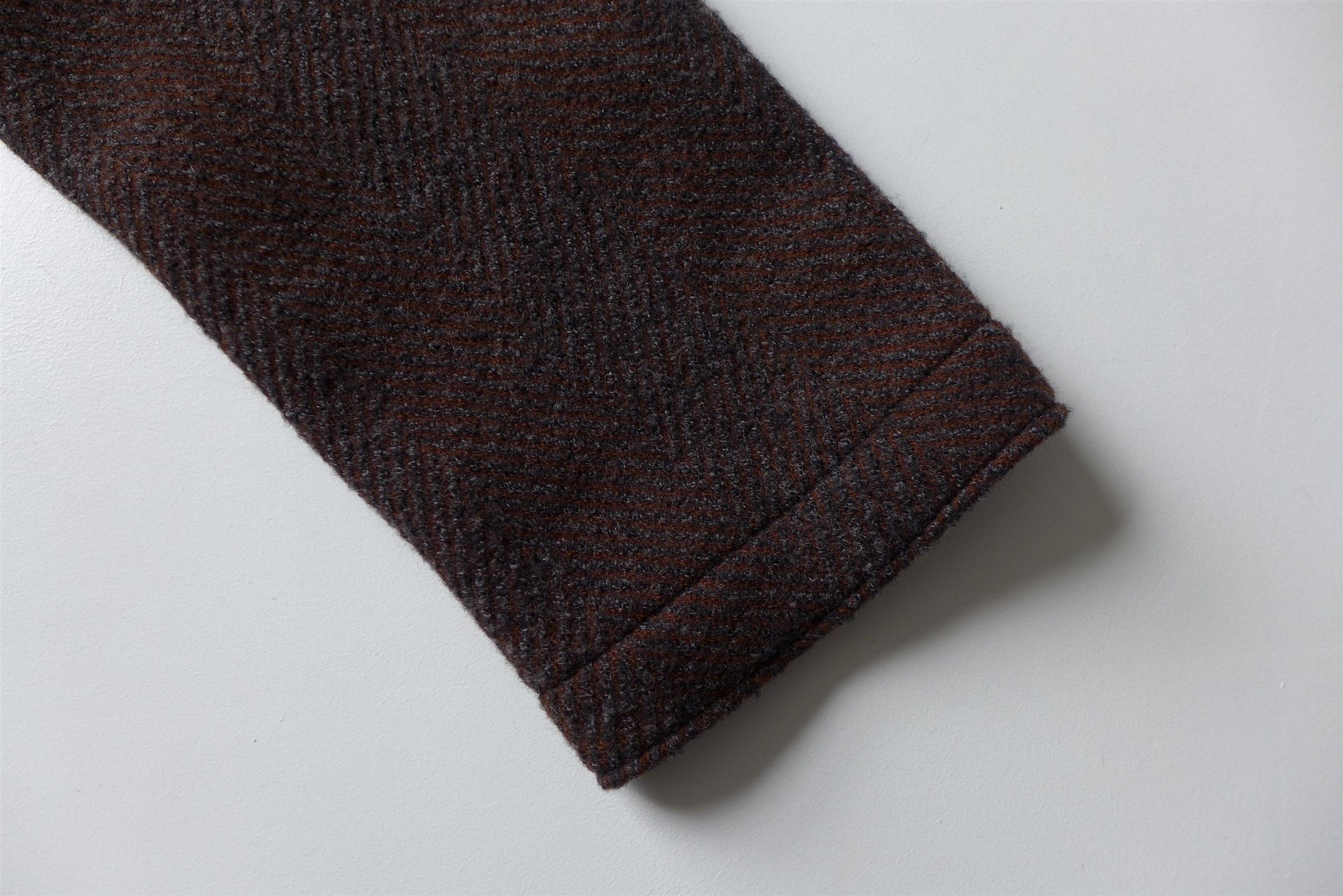 Harris Wharf London Harris Wharf Country Jacket - Tobacco Herringbone Wool Size US M / EU 48-50 / 2 - 8 Thumbnail