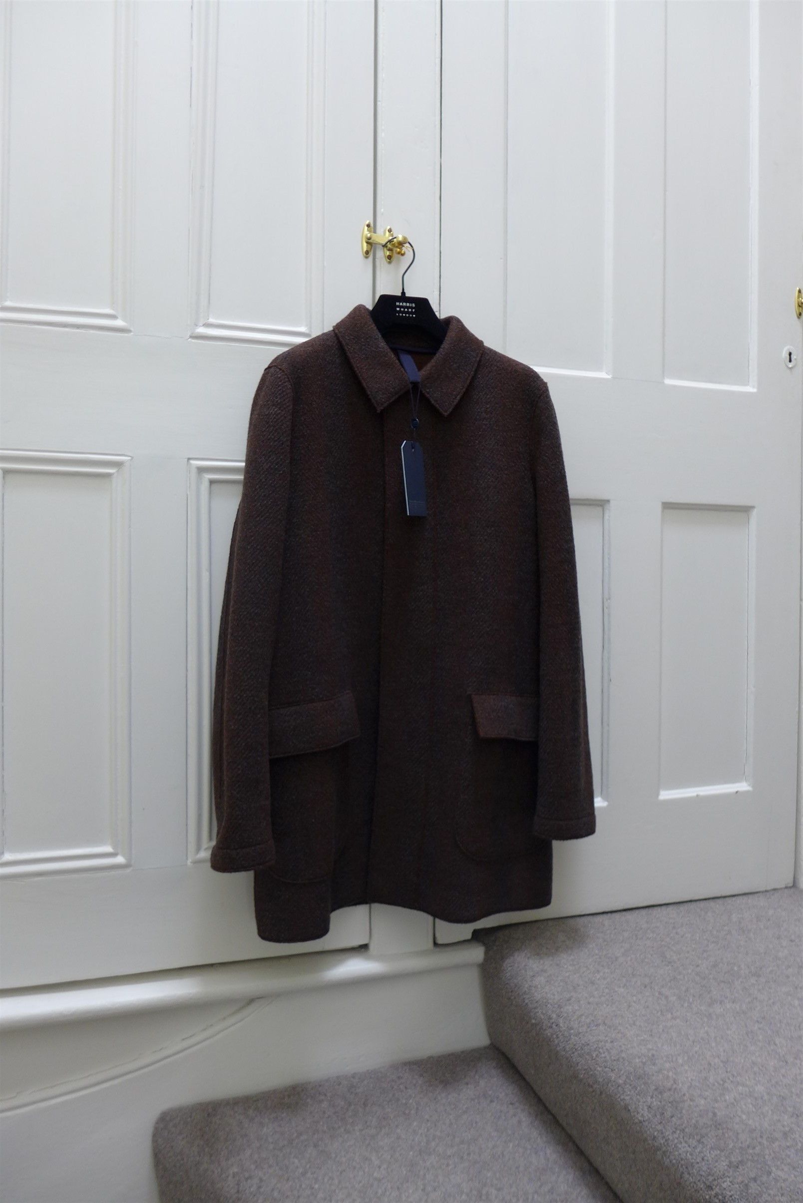 Harris Wharf London Harris Wharf Country Jacket - Tobacco Herringbone Wool Size US M / EU 48-50 / 2 - 3 Thumbnail