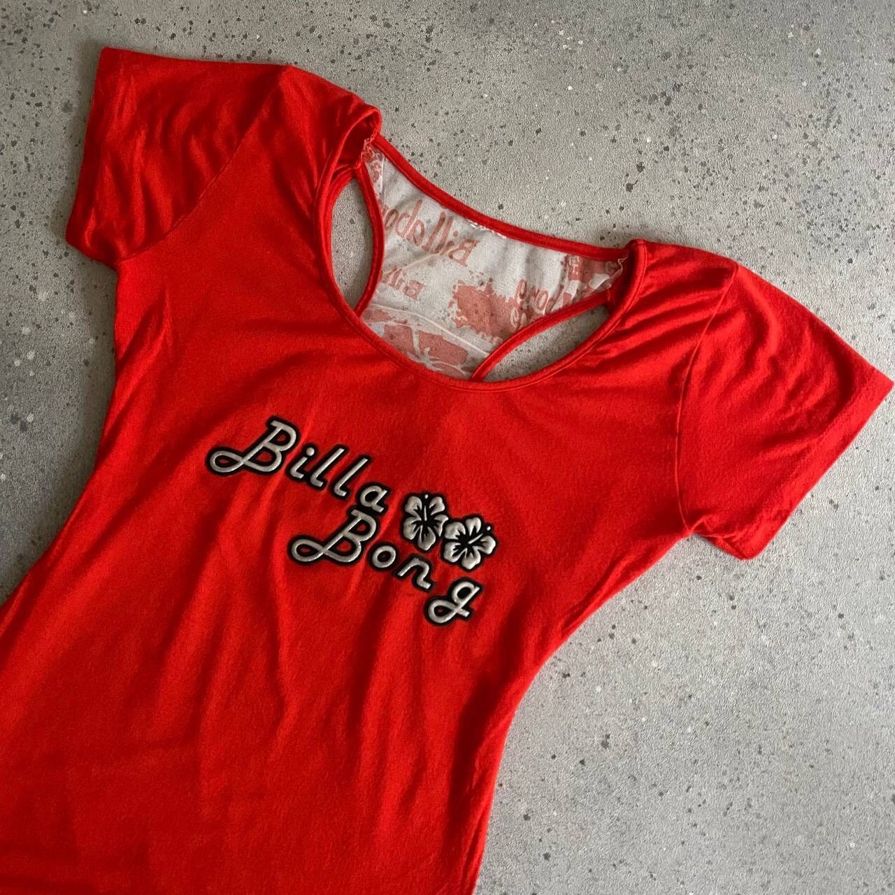 Billabong × Vintage Y2K Billabong Glam Mesh Vintage T-Shirt Size S / US 4 / IT 40 - 4 Thumbnail