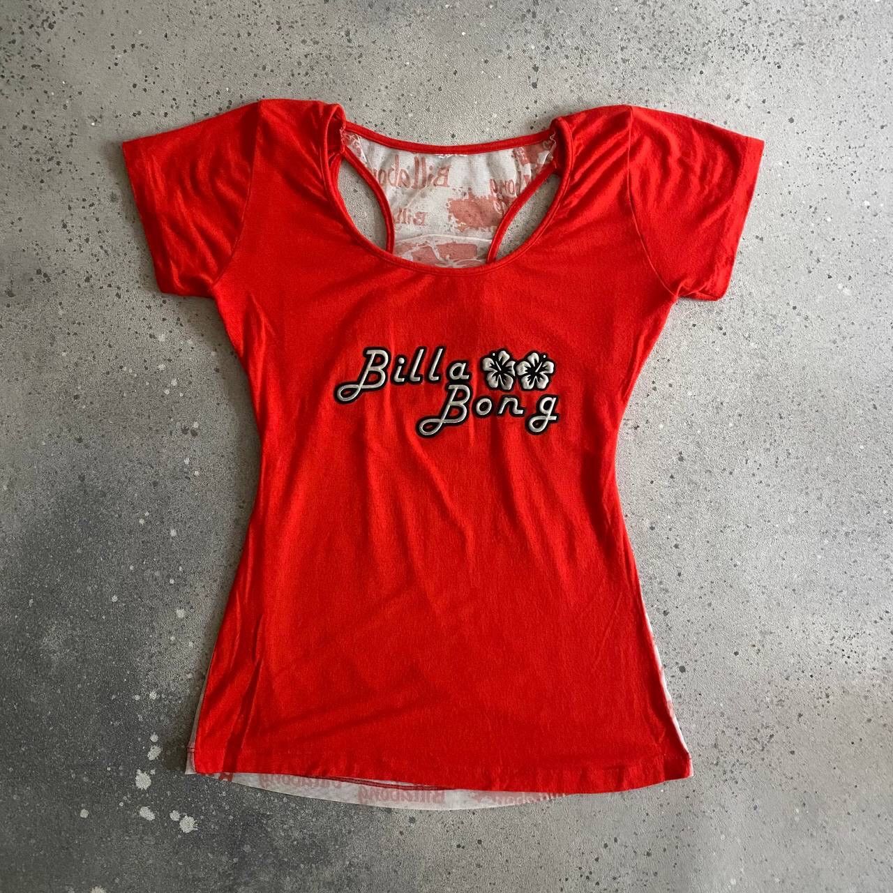 Billabong × Vintage Y2K Billabong Glam Mesh Vintage T-Shirt Size S / US 4 / IT 40 - 1 Thumbnail