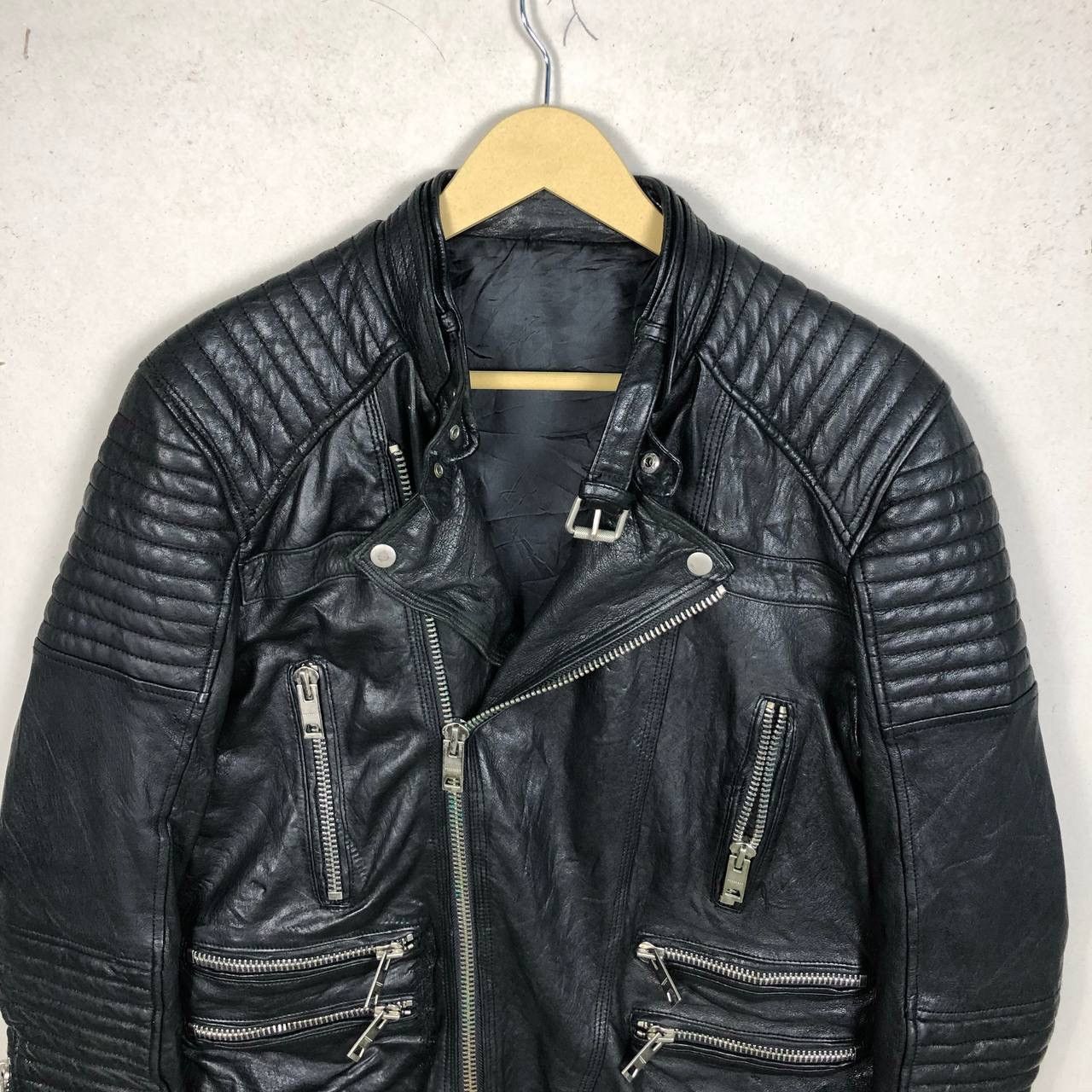 Other Vintage Italian Sheepskin Biker Jacket Balmain Style Size XL Size US L / EU 52-54 / 3 - 5 Thumbnail