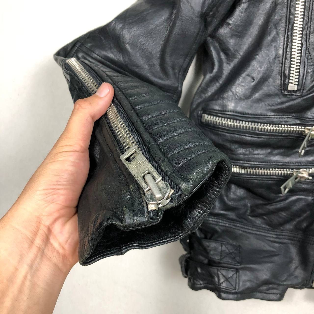 Other Vintage Italian Sheepskin Biker Jacket Balmain Style Size XL Size US L / EU 52-54 / 3 - 11 Thumbnail