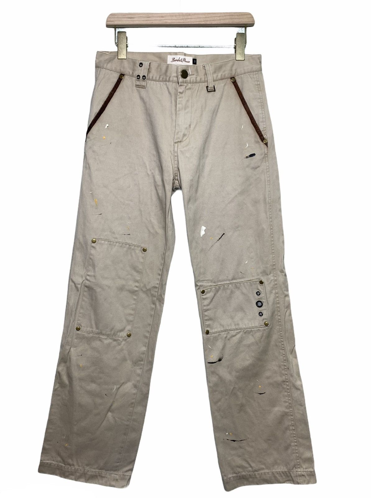 Japanese Brand Vintage Boards & Peace Painted Parachute Cotton Pant Size US 31 - 1 Thumbnail