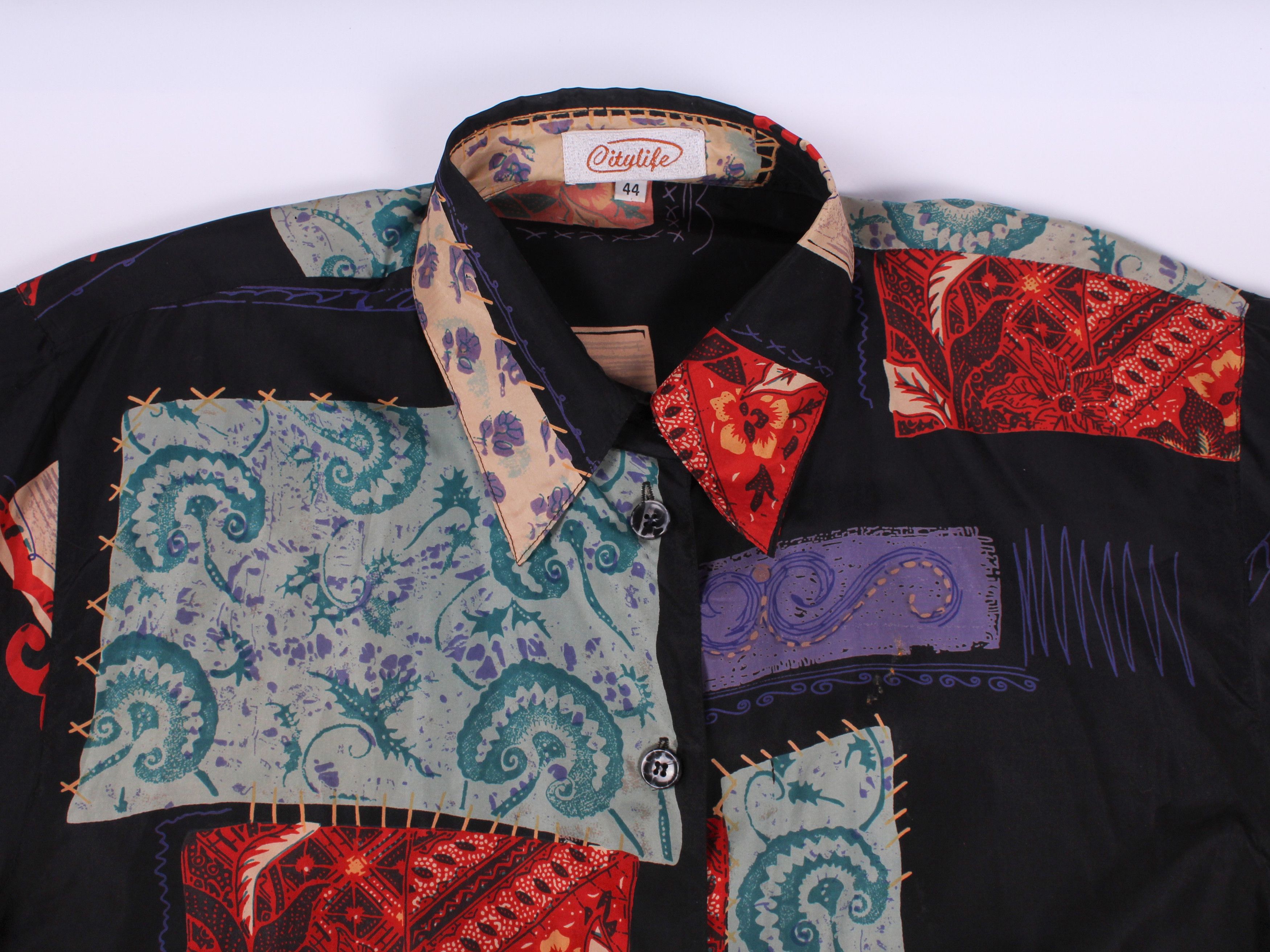 Vintage Vintage Silk Art Shirt like Dior Size US M / EU 48-50 / 2 - 3 Thumbnail