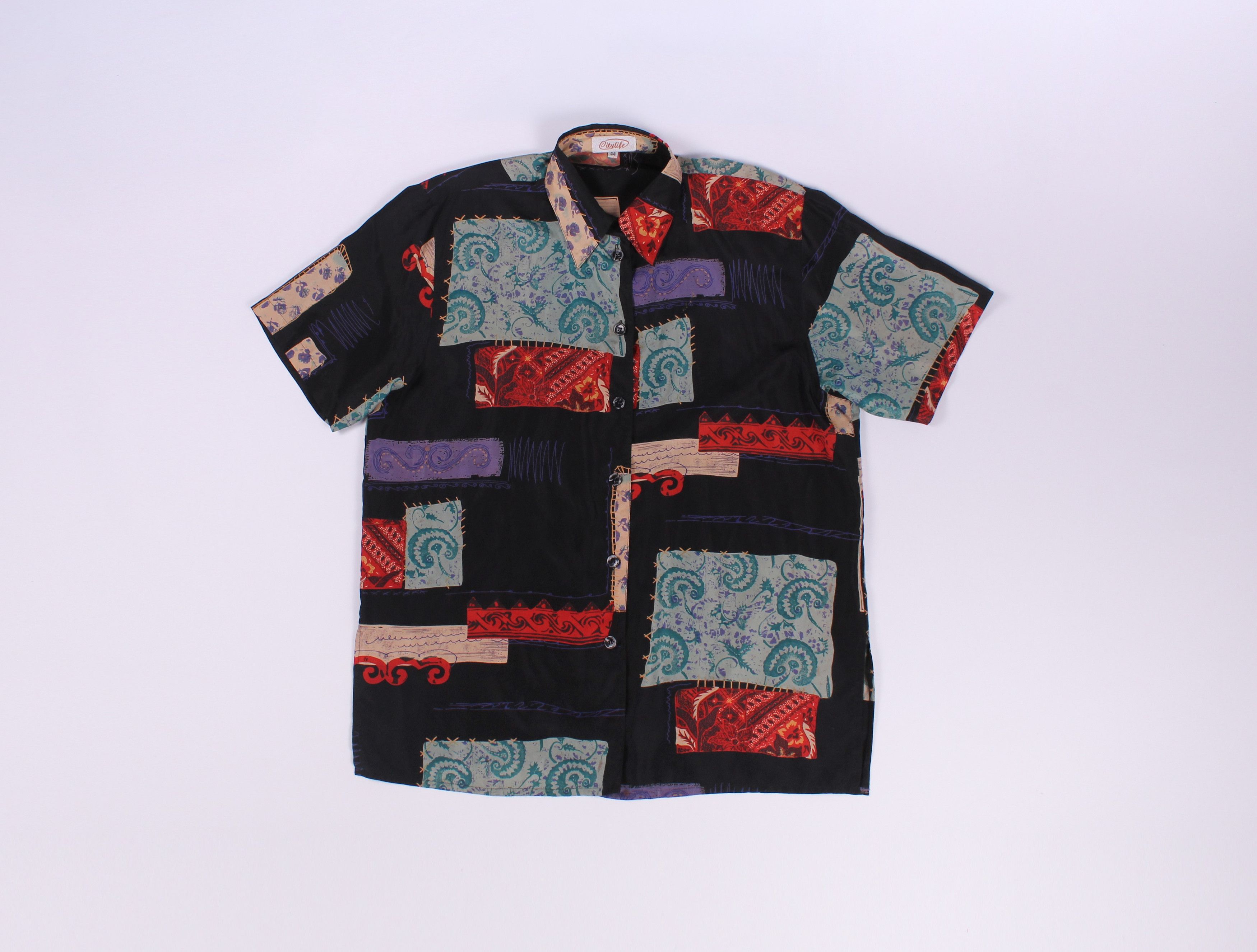Vintage Vintage Silk Art Shirt like Dior Size US M / EU 48-50 / 2 - 1 Thumbnail