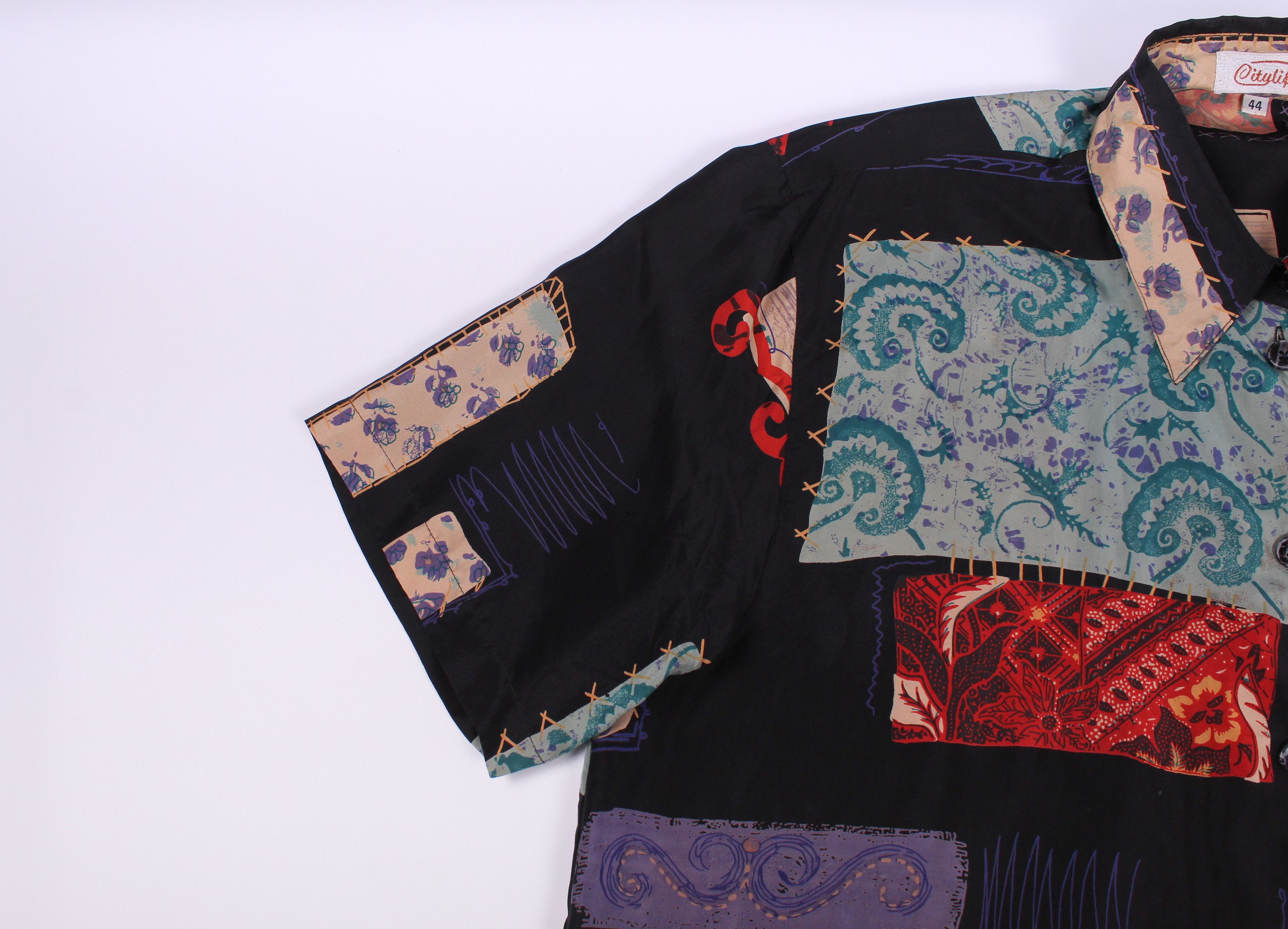 Vintage Vintage Silk Art Shirt like Dior Size US M / EU 48-50 / 2 - 2 Thumbnail