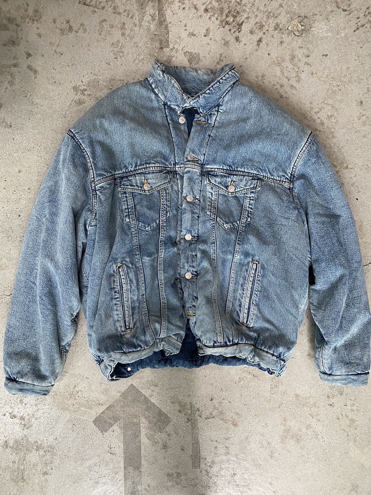 Balenciaga KANYE WEST PERSONAL BALENCIAGA DENIM PUFFER