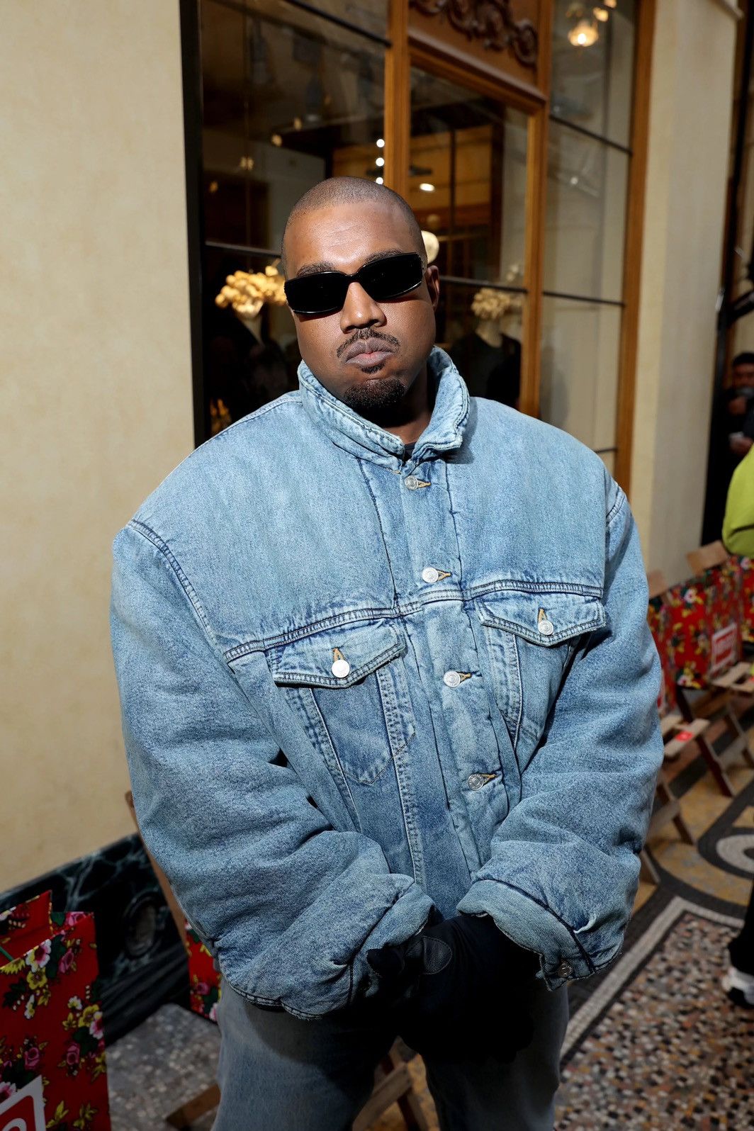 Balenciaga KANYE WEST PERSONAL BALENCIAGA DENIM PUFFER PADDED JACKET Size US XXL / EU 58 / 5 - 8 Thumbnail