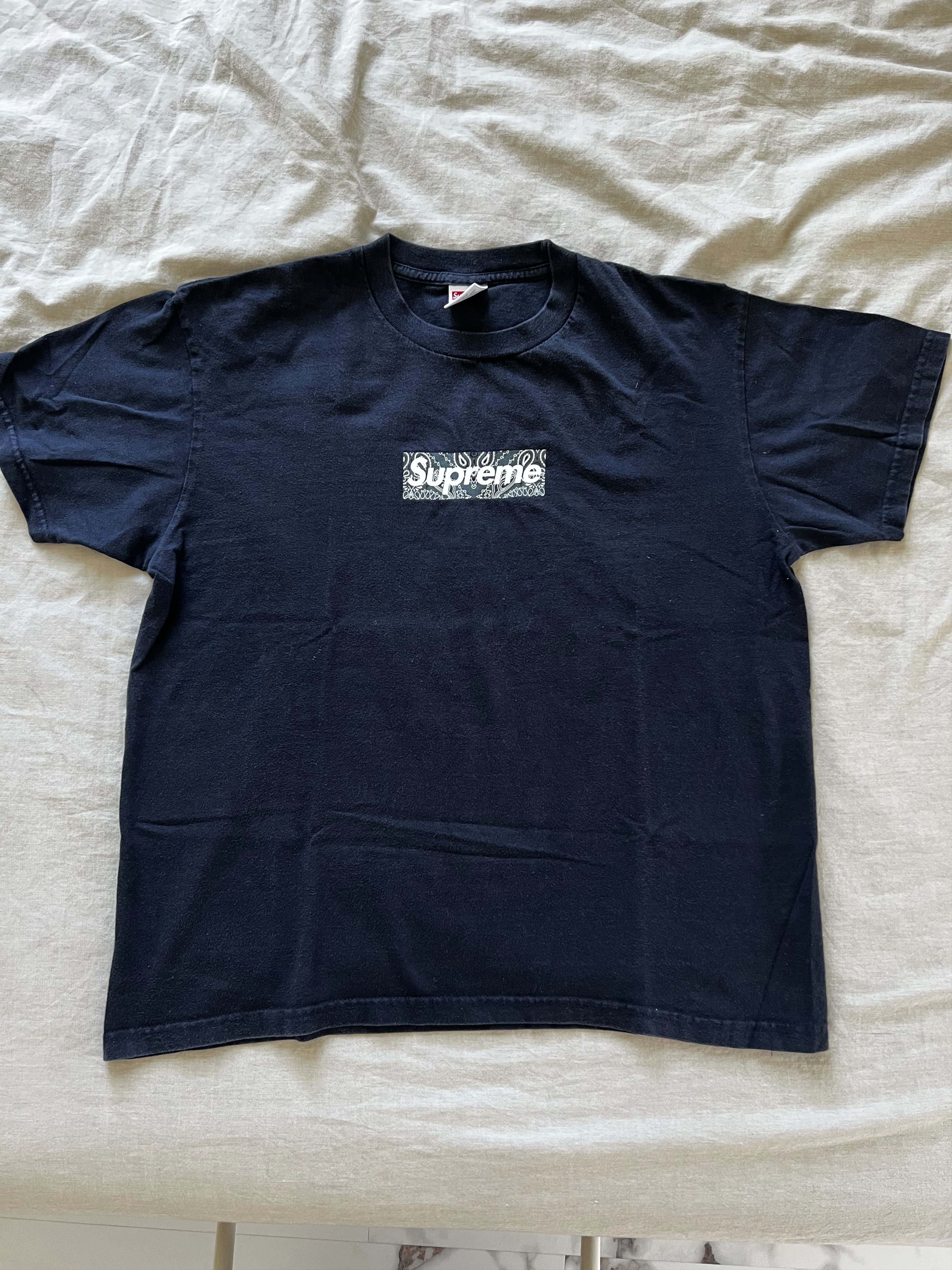 Supreme Paisley Box Logo Tee Grailed