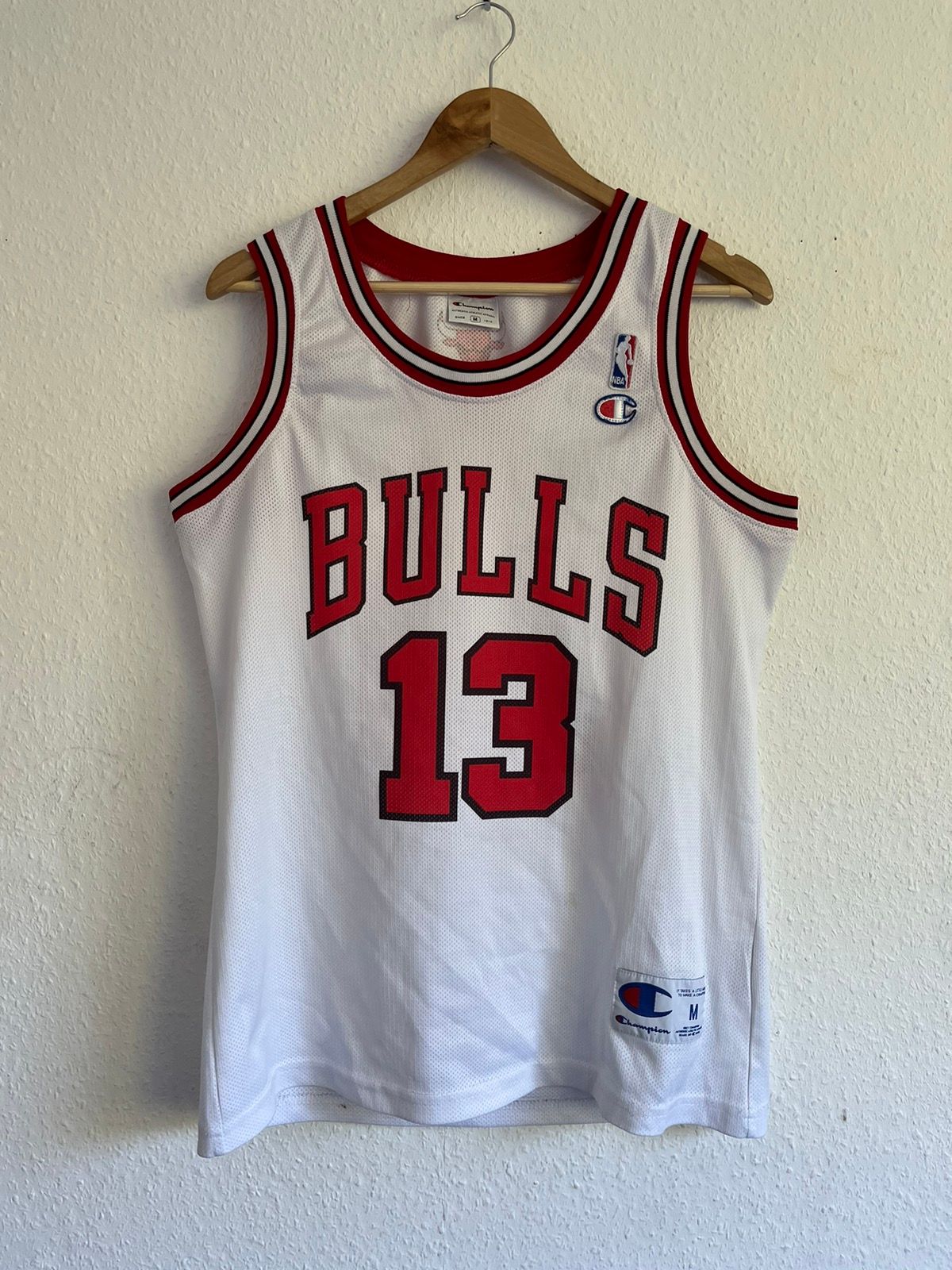 Vintage Chicago Bulls Starter Pinstripe Baseball Jersey 90’s NBA  Embroidered L
