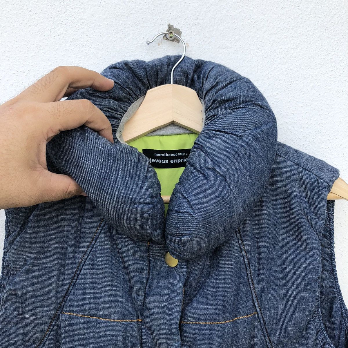 Issey Miyake MERCIBEAUCOUP JEVOUS ENPRIE BY ISSEY MIYAKE DENIM VEST Size US M / EU 48-50 / 2 - 5 Thumbnail