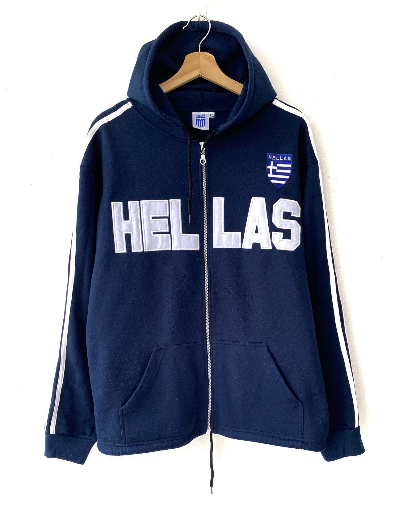 Helas Vintage Hellas Spellout Both Logo Pullover Hoodies Size US XXL / EU 58 / 5 - 1 Thumbnail