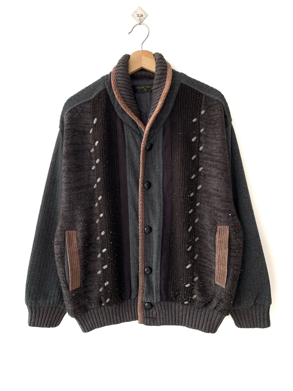 Designer Vintage Rudolph Valentino Kurt Cobain Style Cardigan Size US M / EU 48-50 / 2 - 1 Thumbnail