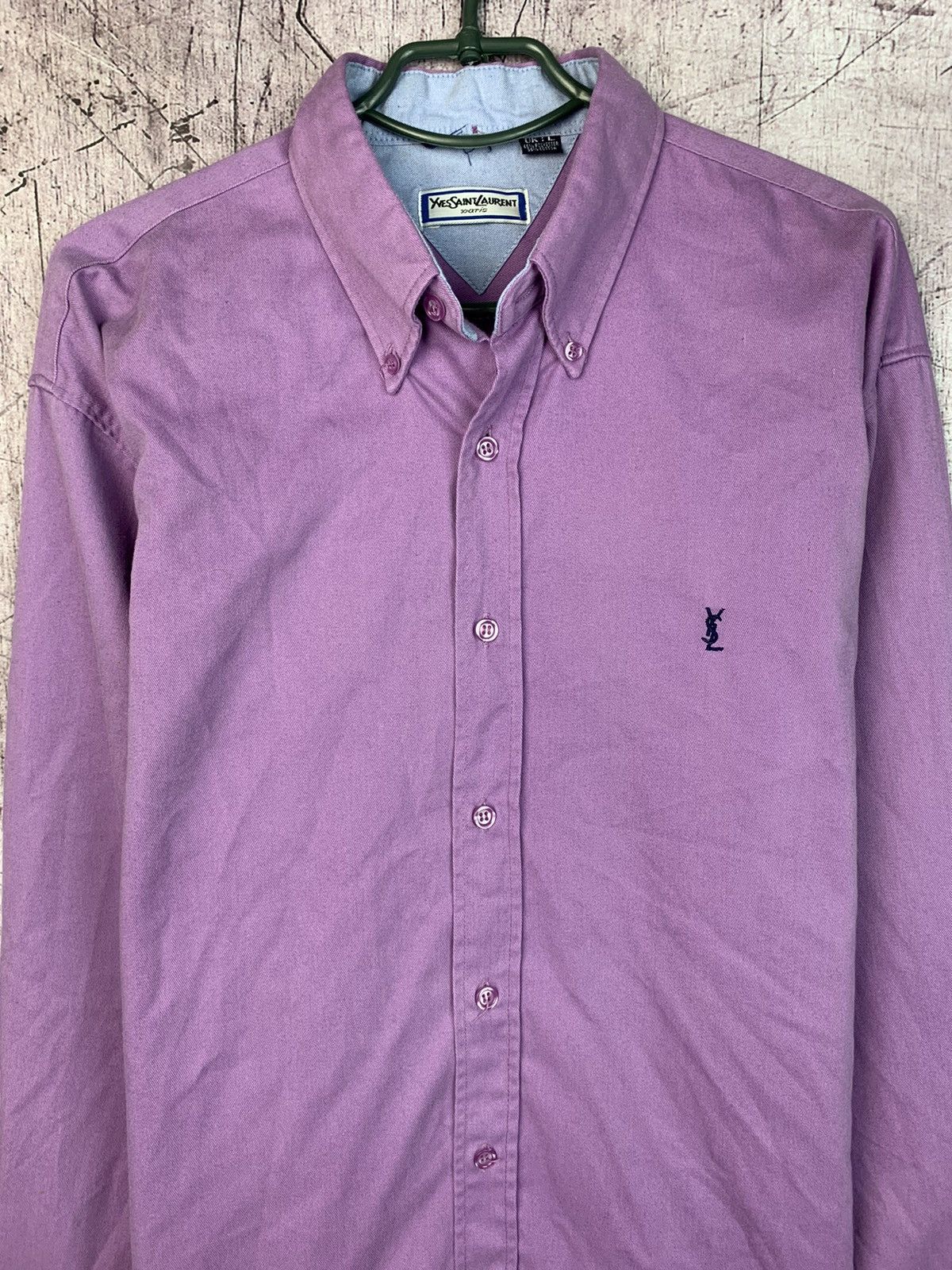 Vintage × Yves Saint Laurent YSL RARE Yves Saint Laurent Shirt Logo 90s Size US L / EU 52-54 / 3 - 2 Thumbnail