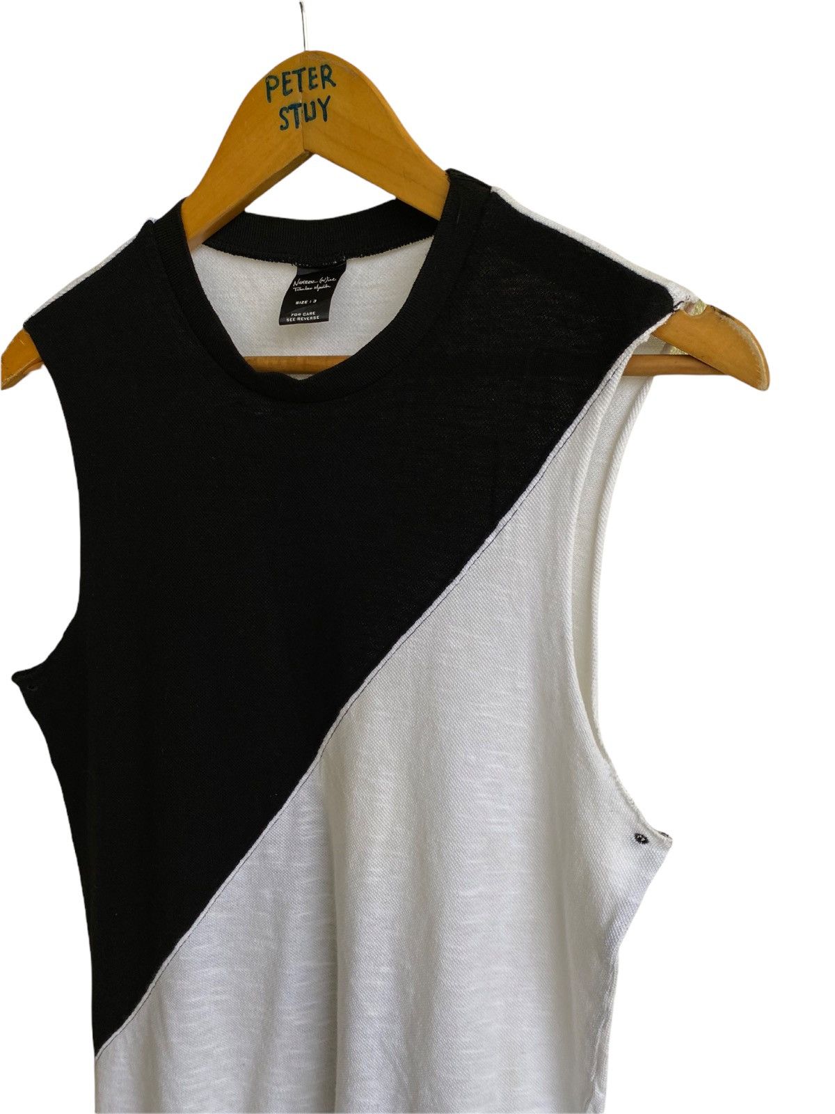 Number (N)ine 🔥SALE🔥 NUMBER (N)INE SLEEVE LESS WHITE BLACK T-SHIRT Size US M / EU 48-50 / 2 - 3 Thumbnail