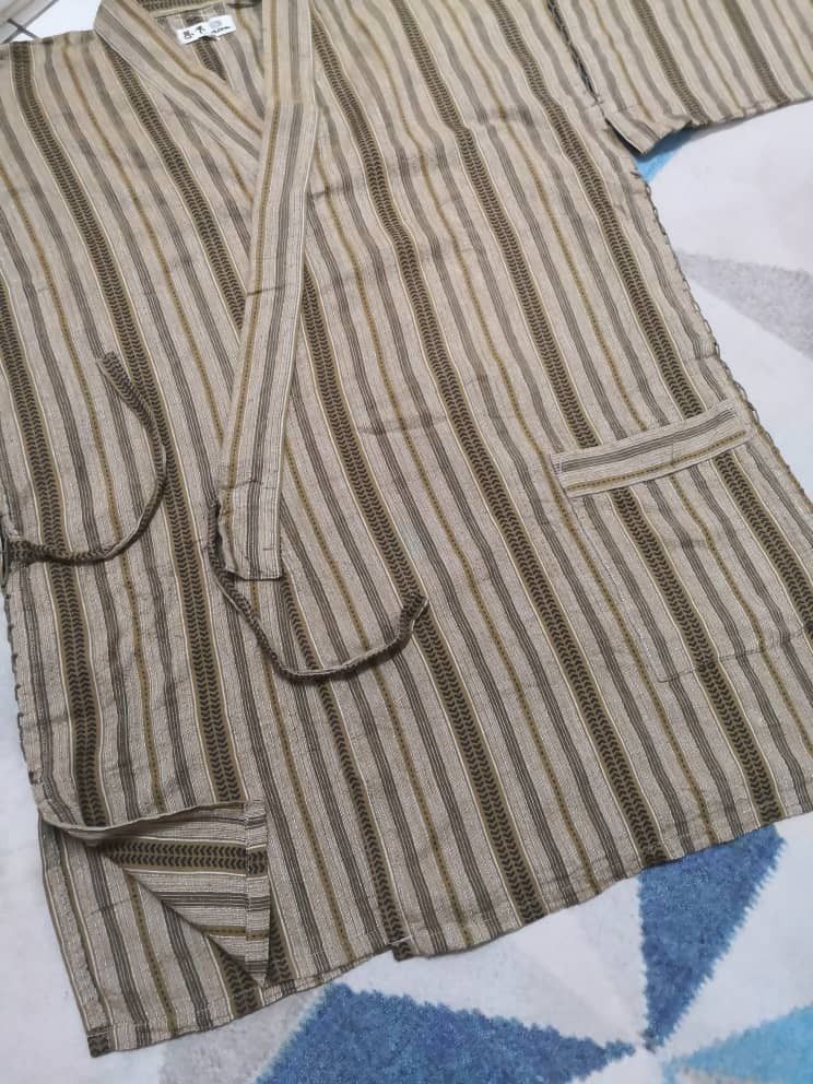 Japanese Brand Kimono Hanten Stripes Size US M / EU 48-50 / 2 - 2 Thumbnail