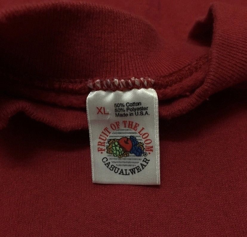 Fruit Of The Loom Vintage 90s plain sweatshirt pullover Size US XL / EU 56 / 4 - 3 Thumbnail