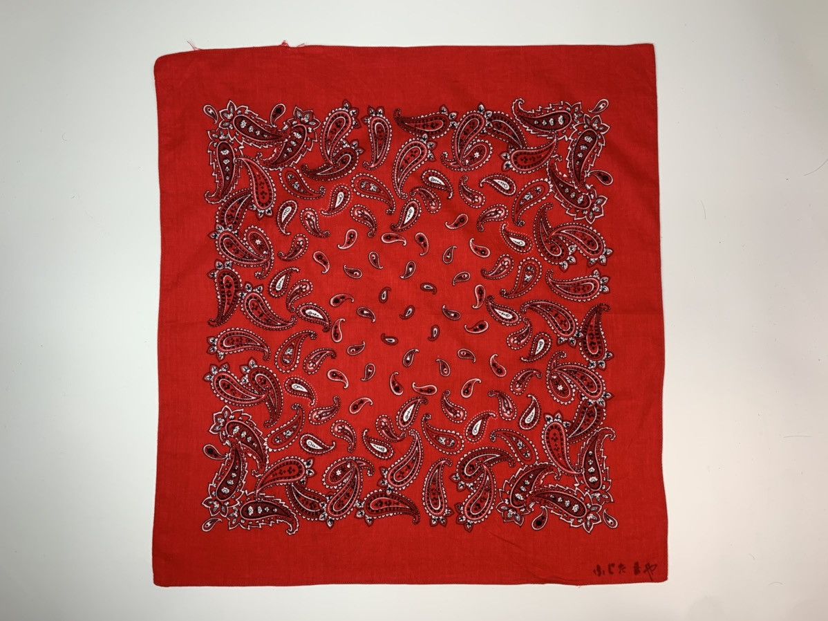 Japanese Brand paislee bandana handkerchief neckerchief scarf turban Size ONE SIZE - 2 Thumbnail