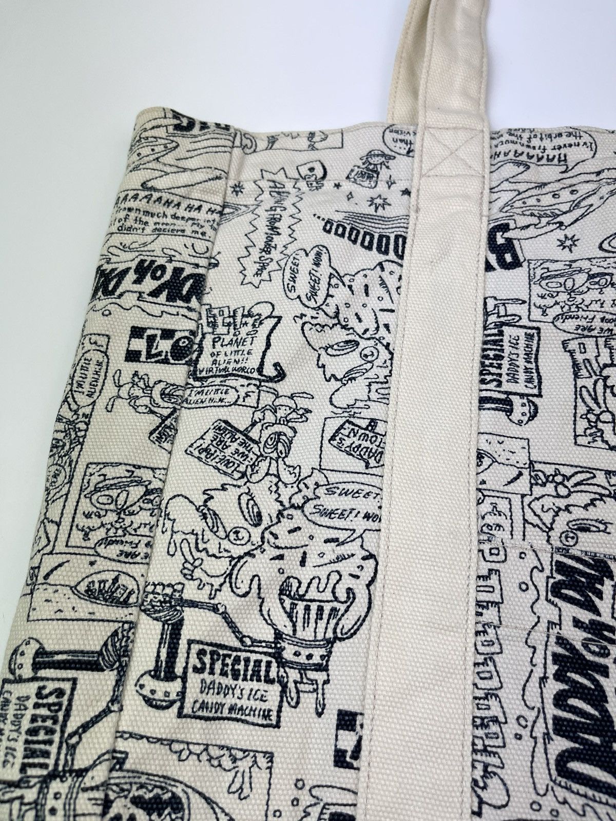 Japanese Brand Overprint Canvas Tote Bag Sling Bag Size ONE SIZE - 12 Thumbnail