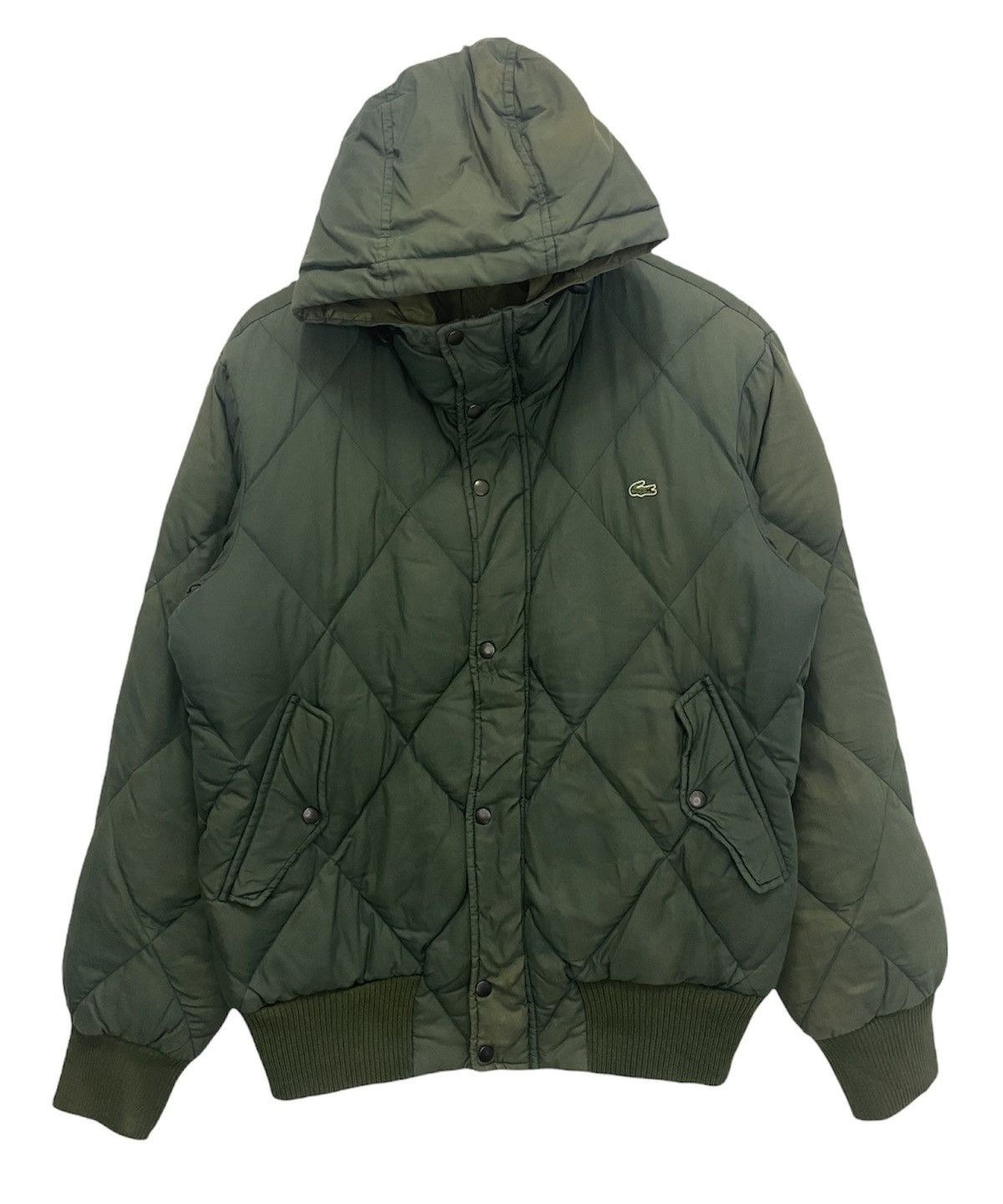 Lacoste × Vintage Lacoste Sun Faded Hoodie Puffer Down Jacket Size US M / EU 48-50 / 2 - 1 Thumbnail