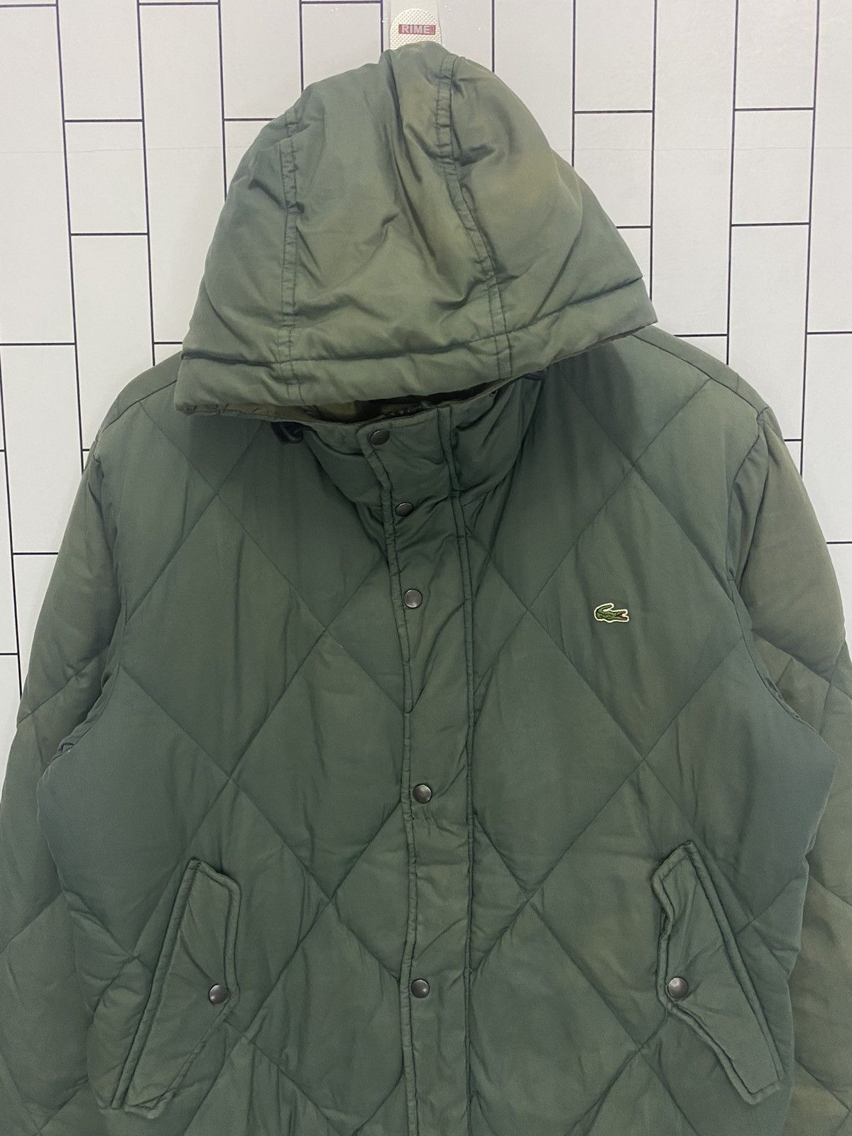 Lacoste × Vintage Lacoste Sun Faded Hoodie Puffer Down Jacket Size US M / EU 48-50 / 2 - 5 Thumbnail