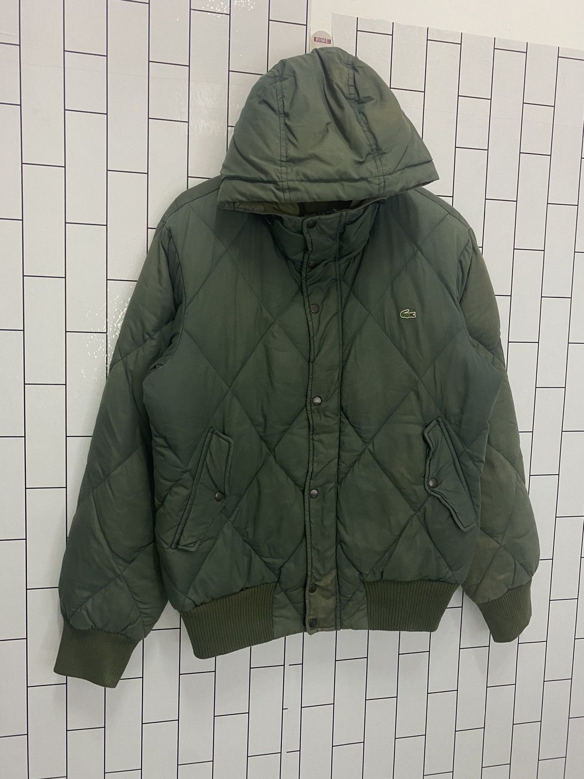 Lacoste × Vintage Lacoste Sun Faded Hoodie Puffer Down Jacket Size US M / EU 48-50 / 2 - 3 Thumbnail