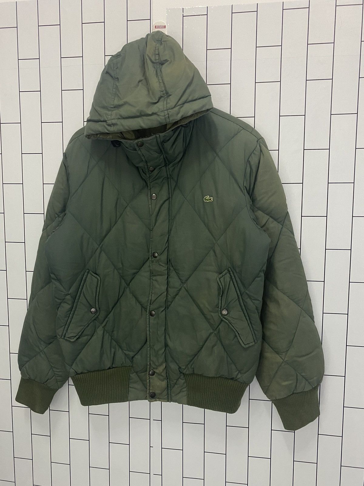 Lacoste × Vintage Lacoste Sun Faded Hoodie Puffer Down Jacket Size US M / EU 48-50 / 2 - 4 Thumbnail