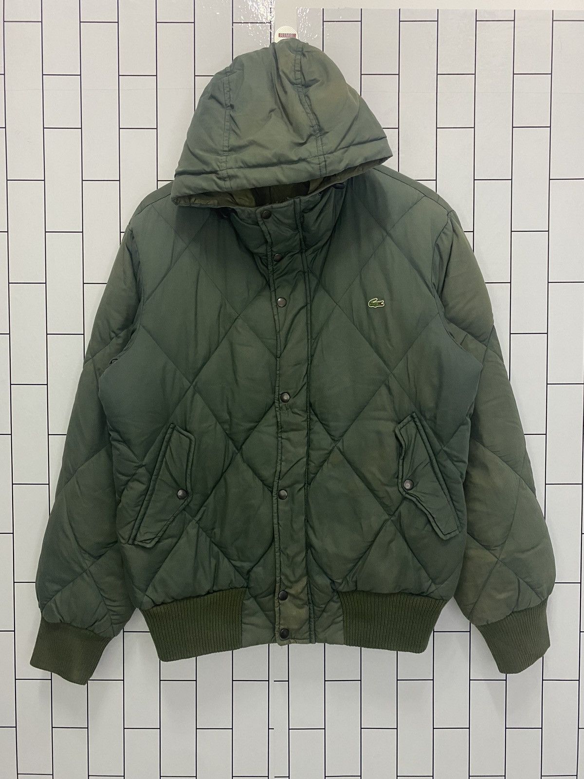 Lacoste × Vintage Lacoste Sun Faded Hoodie Puffer Down Jacket Size US M / EU 48-50 / 2 - 2 Thumbnail