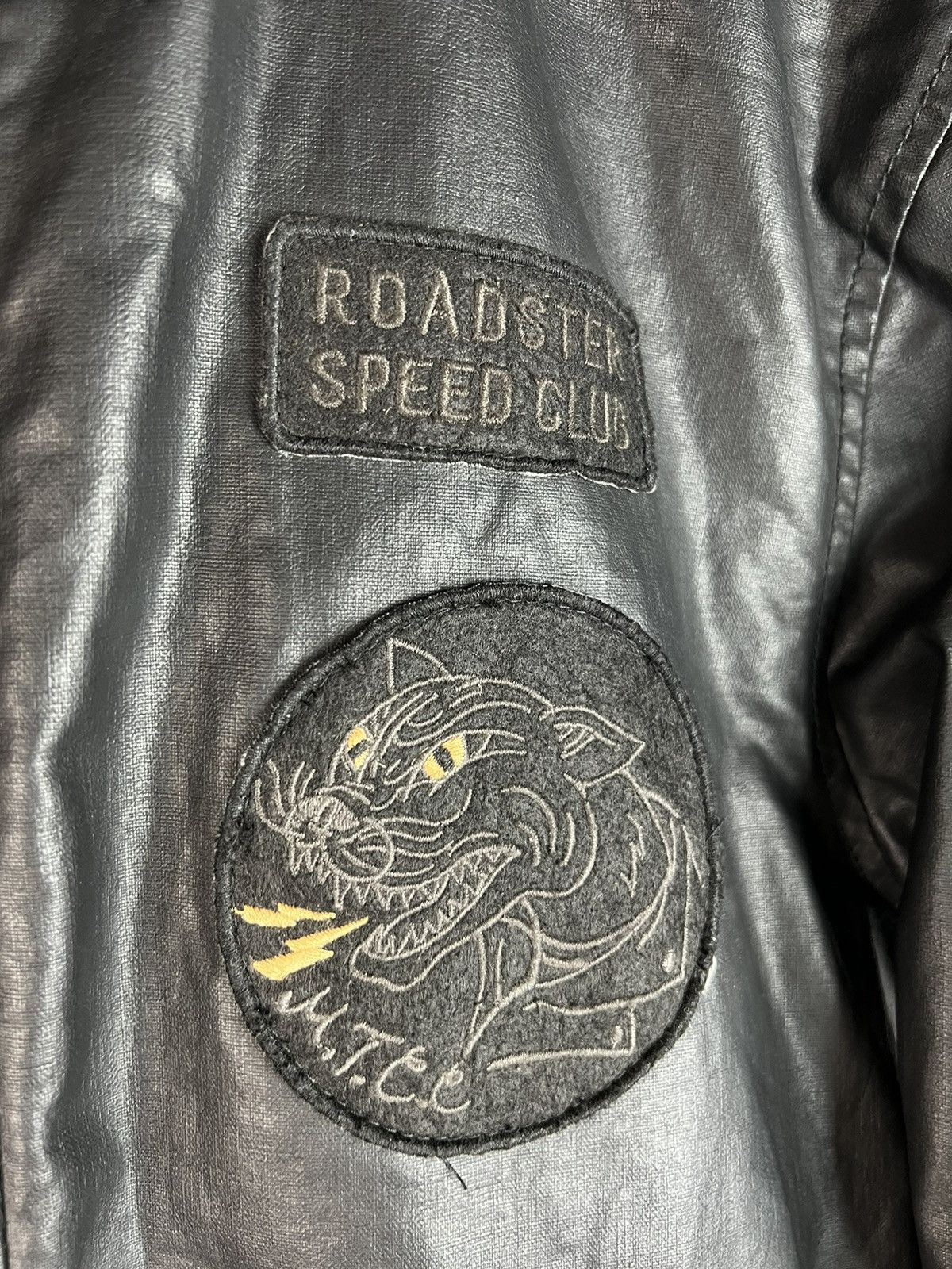 Other Vintage black eco leather racing moto biker jacket Size US L / EU 52-54 / 3 - 3 Thumbnail