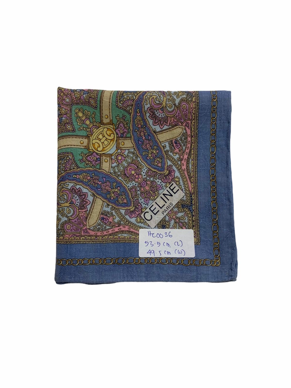 Celine CELINE Handkerchief Pocketsquare Bandana Headband Turban Size ONE SIZE - 5 Thumbnail