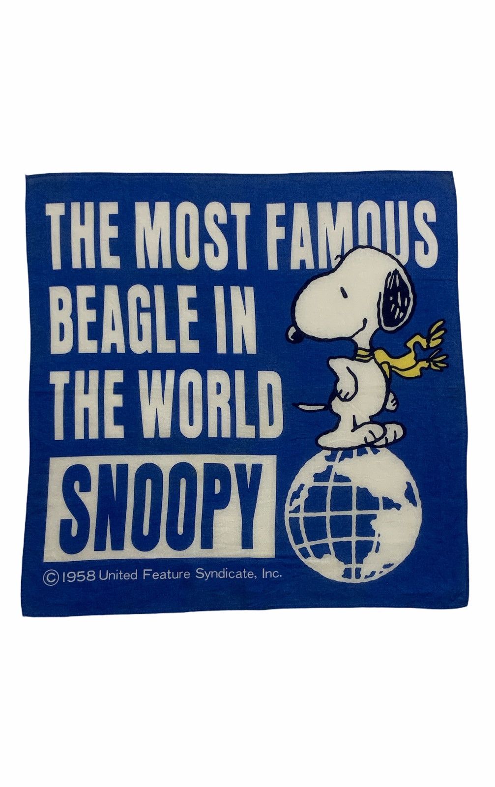 Anime × Peanuts Vtg Peanuts Snoopy Handkerchief Neckerchief Bandana Turban Size ONE SIZE - 1 Thumbnail