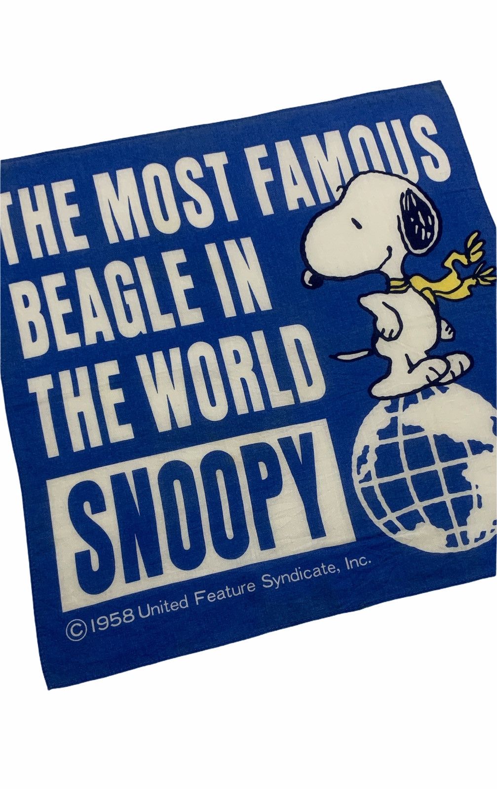 Anime × Peanuts Vtg Peanuts Snoopy Handkerchief Neckerchief Bandana Turban Size ONE SIZE - 2 Thumbnail