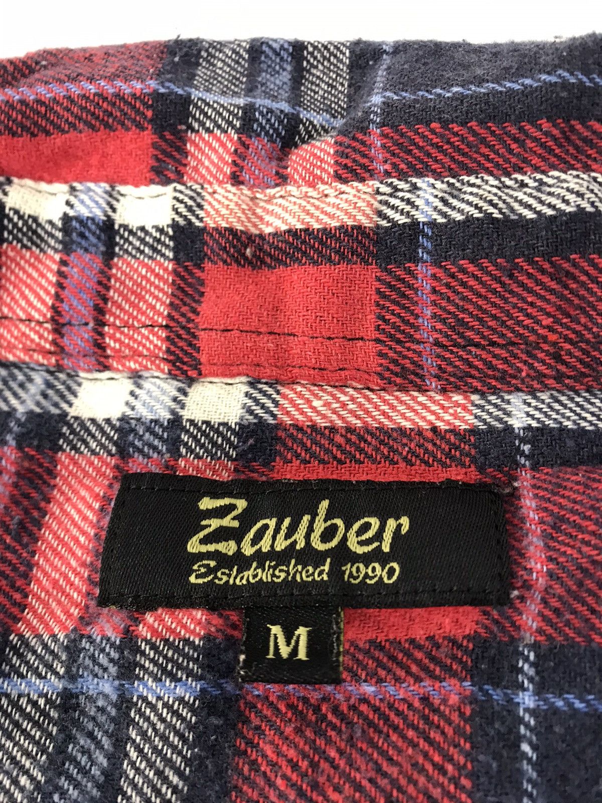 Flannel Vintage Flannel Zauber Casual Shirt Plaid Check Button UP Size US M / EU 48-50 / 2 - 7 Thumbnail