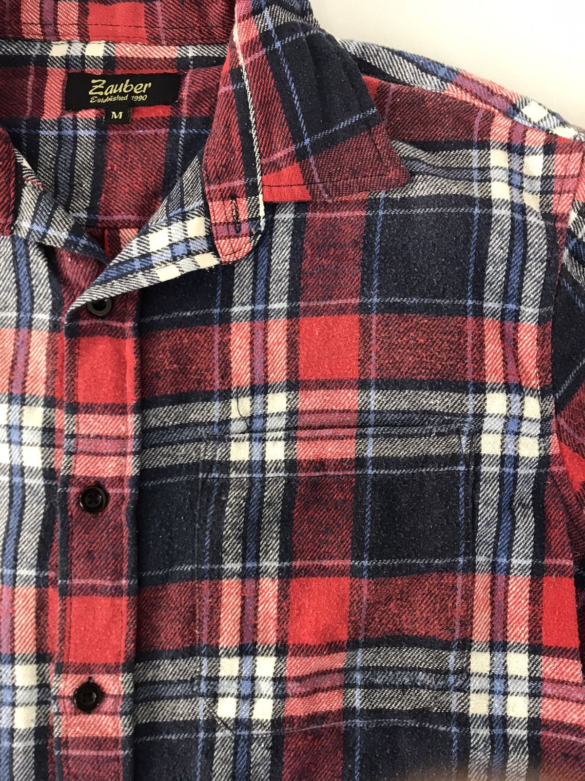 Flannel Vintage Flannel Zauber Casual Shirt Plaid Check Button UP Size US M / EU 48-50 / 2 - 4 Thumbnail