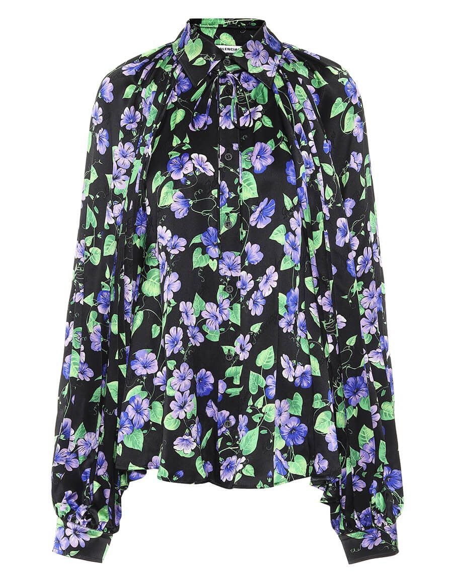 Balenciaga Balenciaga floral jacquard bell sleeve shirt Size XS / US 0-2 / IT 36-38 - 1 Thumbnail