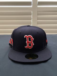 Concepts x New Era 59FIFTY Boston Red Sox Fitted Hat (Black/Red) 7 3/4