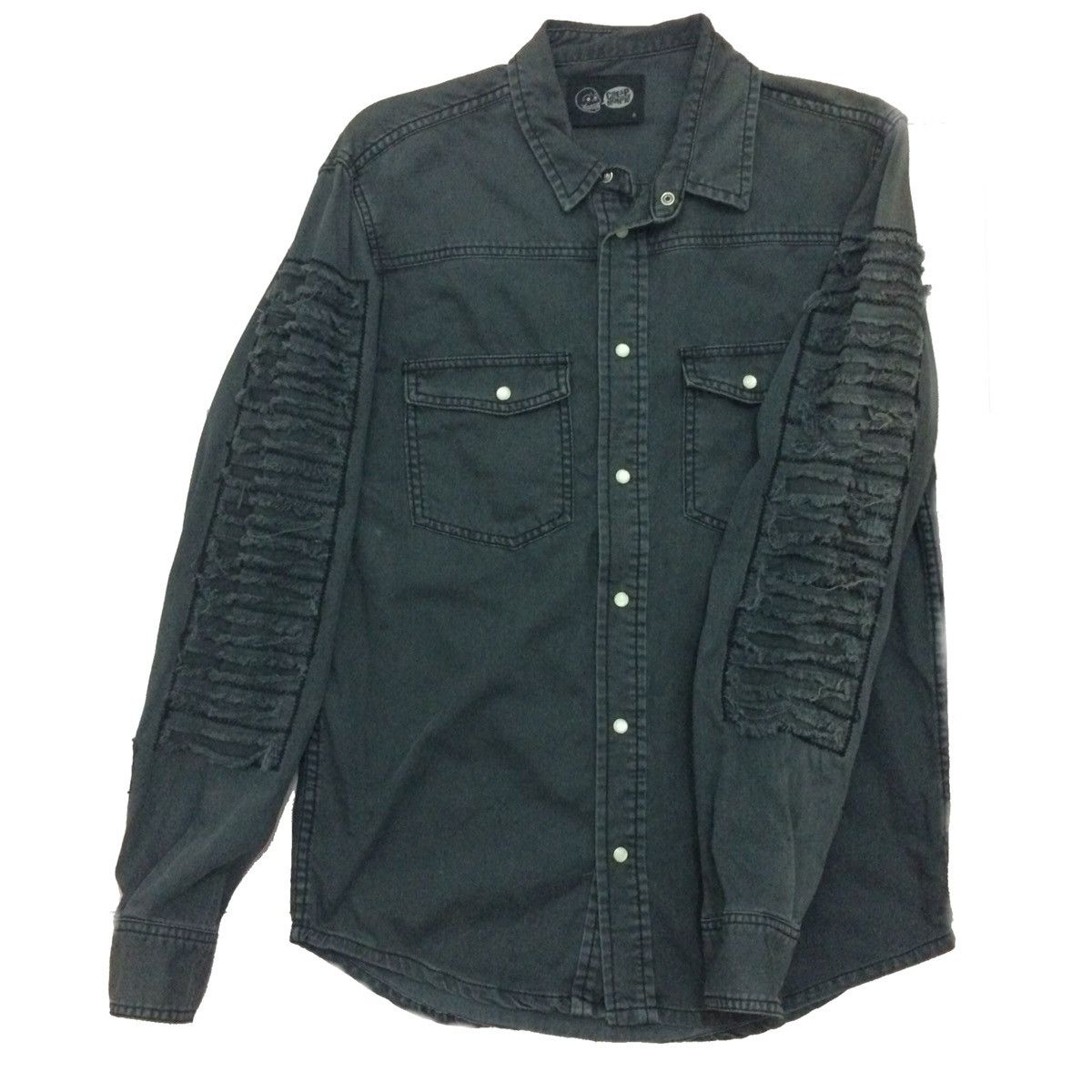 Cheap Monday × Vintage Vintage Cheap Monday Denim Distressed Shirt Size US S / EU 44-46 / 1 - 1 Thumbnail
