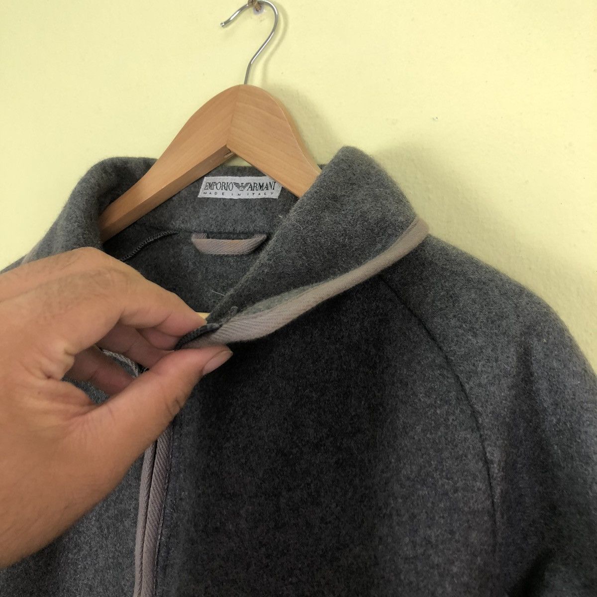 Emporio Armani 🔥VINTAGE WOOL ZIPPER JACKET EMPORIO ARMANI MADE IN ITALY Size US L / EU 52-54 / 3 - 6 Thumbnail