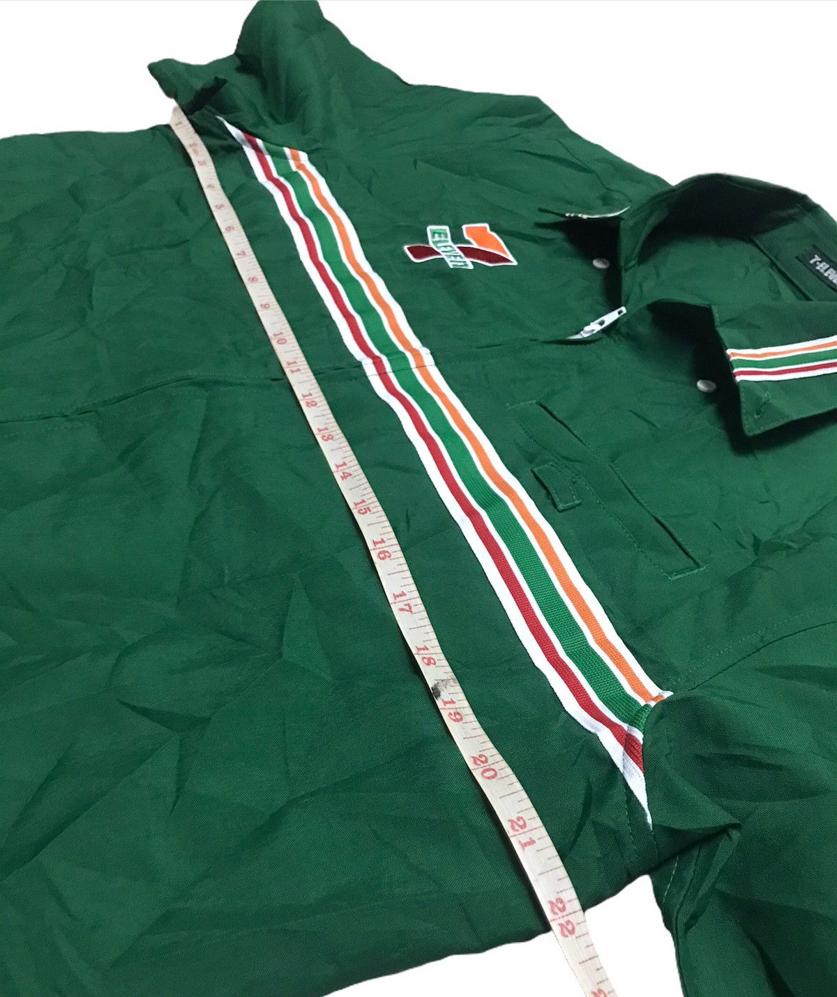 Japanese Brand × Uniform Wares × Vintage 7 eleven uniform zipper shirts Size US L / EU 52-54 / 3 - 4 Thumbnail