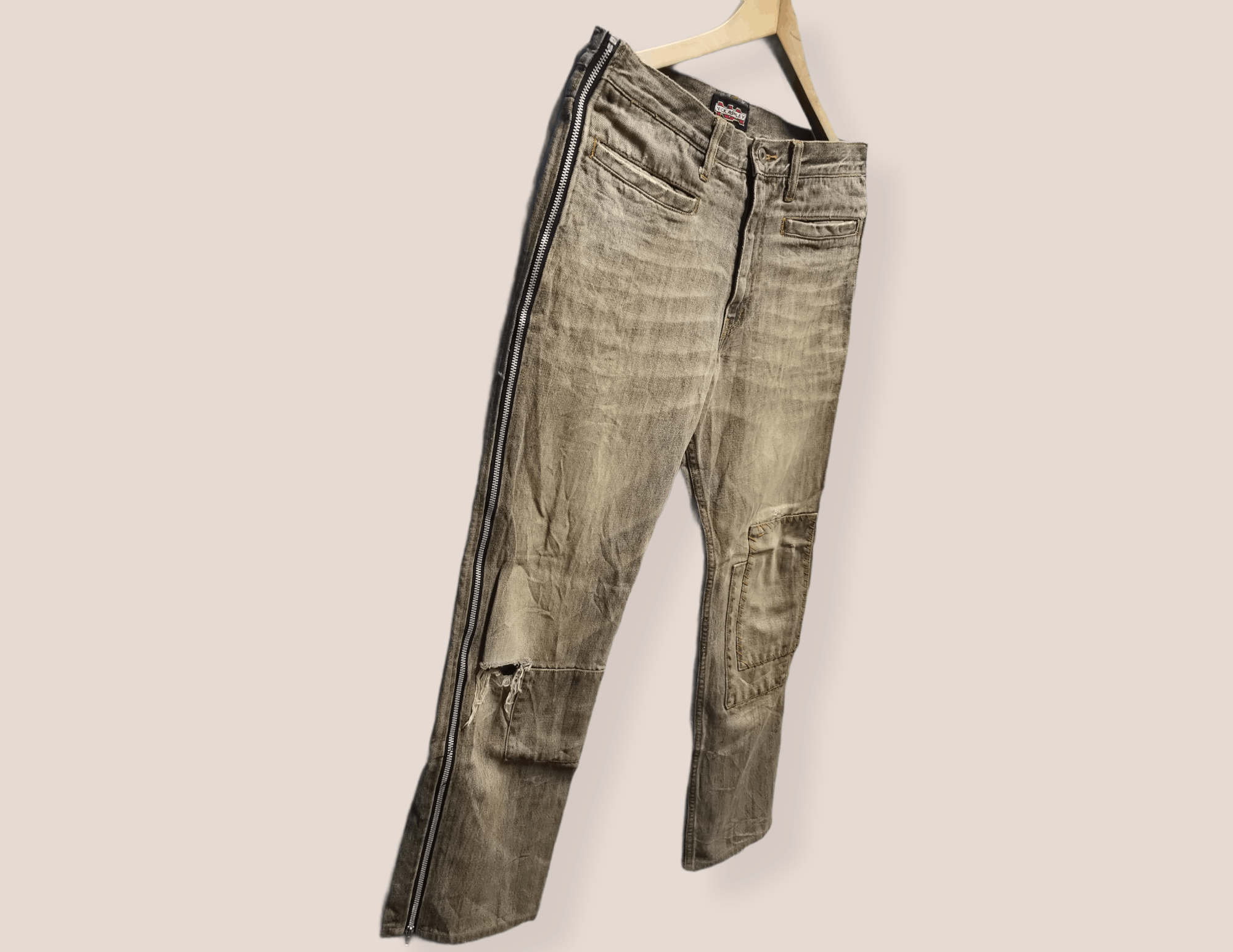 Other Vintage Nick Ashley Side Zipper Distressed Denim Size US 31 - 5 Thumbnail