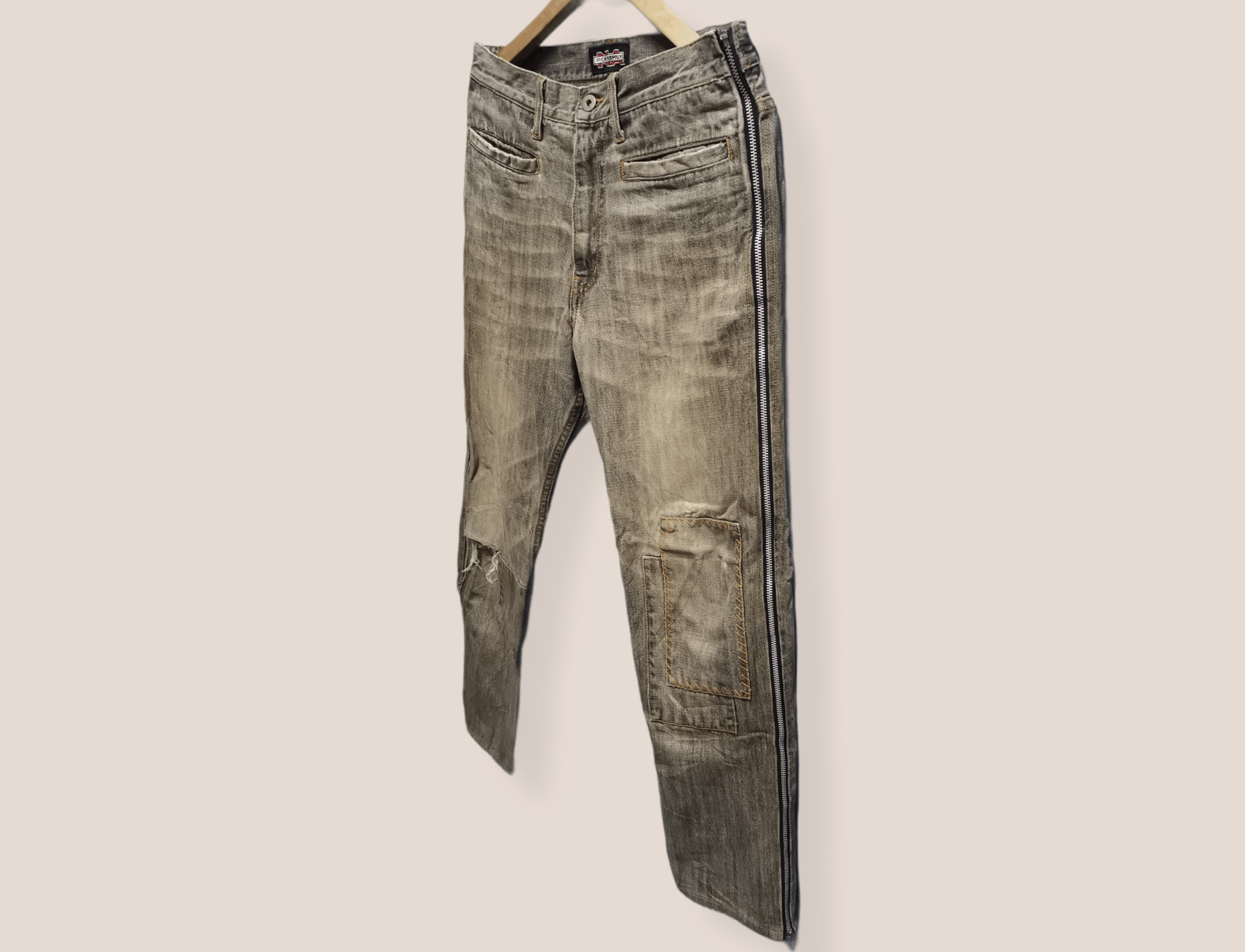 Other Vintage Nick Ashley Side Zipper Distressed Denim Size US 31 - 4 Thumbnail