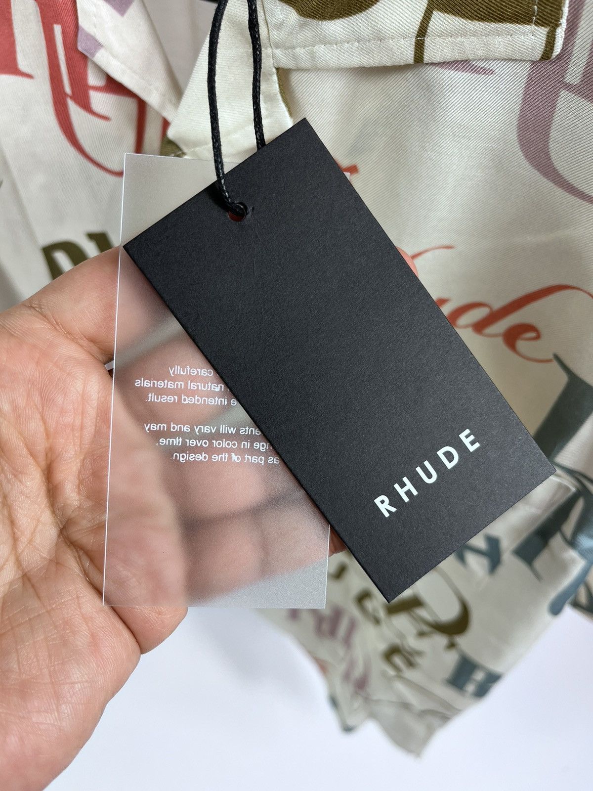 Rhude RHUDE LOGO PRINT VISCOSE SHORT SLEEVE SHIRT Size US S / EU 44-46 / 1 - 4 Thumbnail